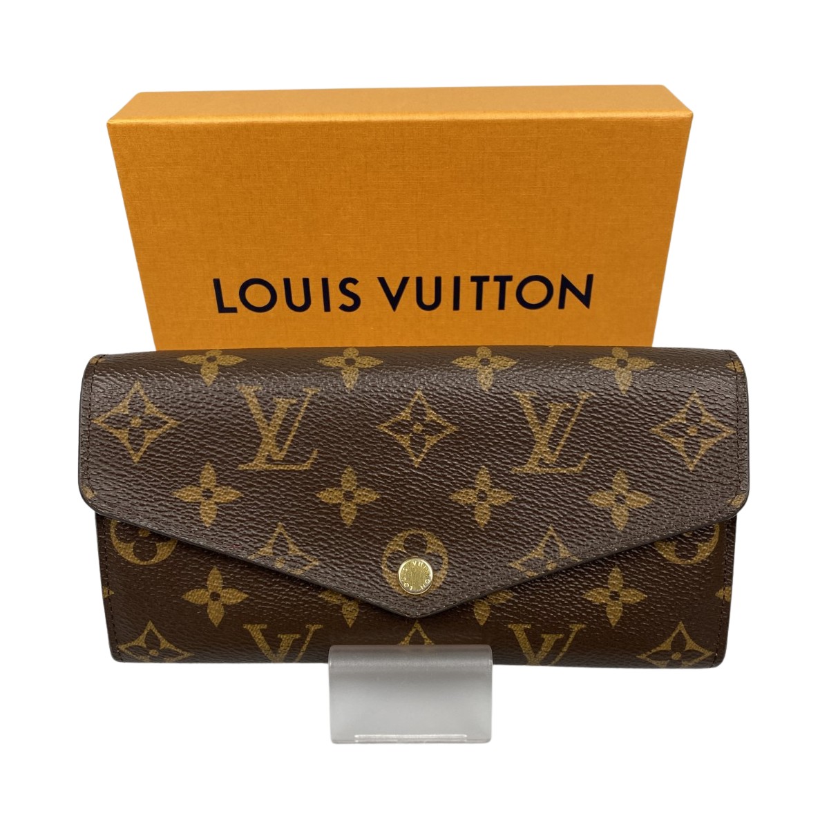 ##【中古】LOUIS VUITTON ルイヴィトン モノグラム ポルトフォイユ サラ 長紙入れ RFID見さだめる済 M62235 さくら色・バレリーヌ C位置づける
