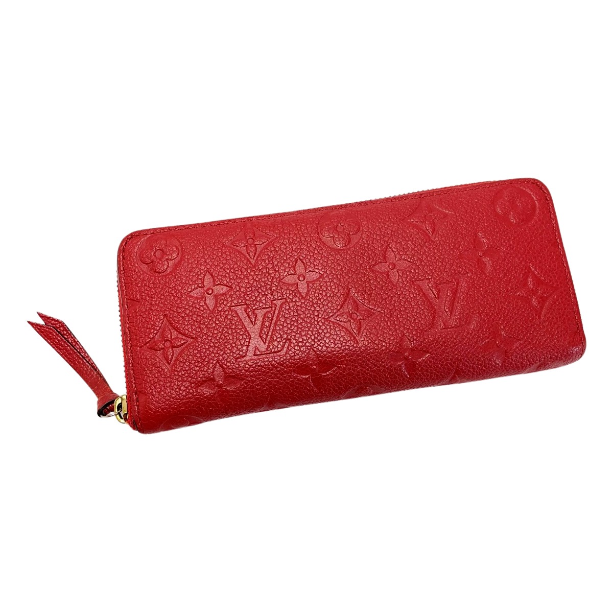 【中古】LOUIS VUITTON ルイヴィトン モノグラムアンプラント ポルトフォイユ・クレマンス M63698 レディース 長財布 Cランク