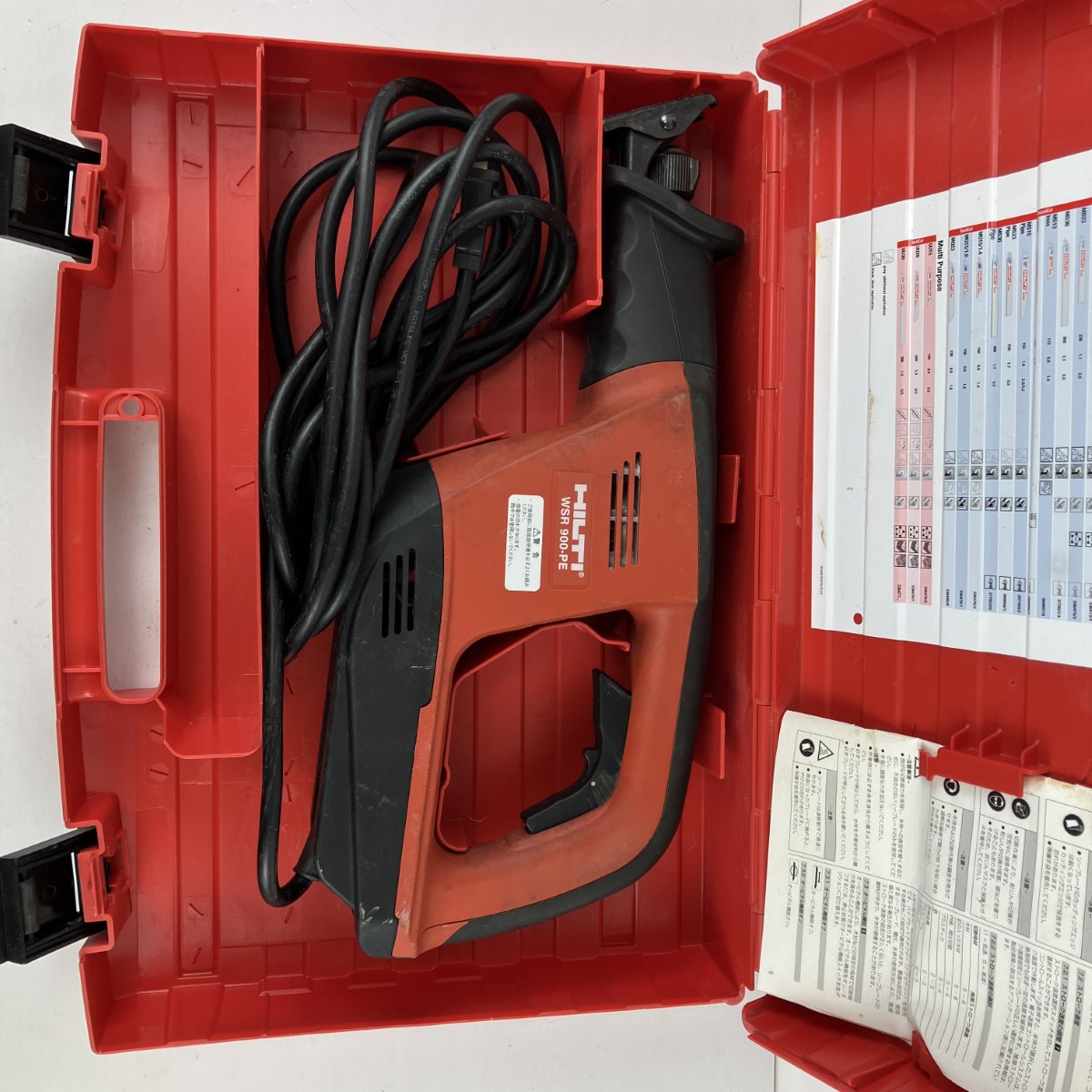 ЗЗ【中古】Hilti ヒルティ 100v レシプロソー 入れもの付 WSR 900-PE 赤いこと C序列付ける