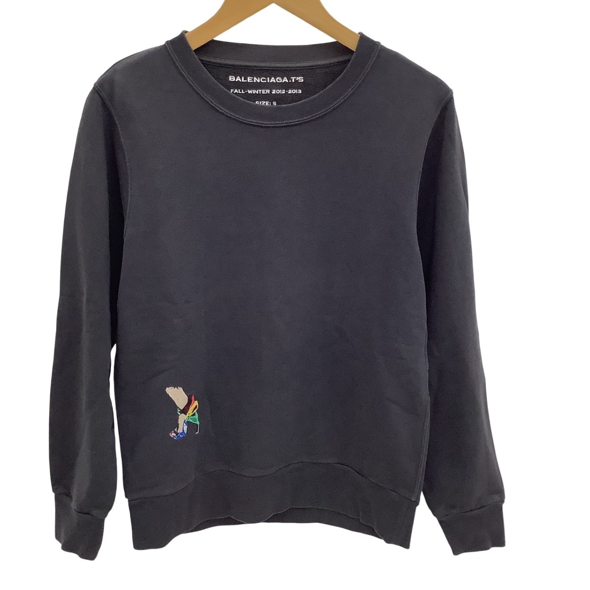 【BALENCIAGA】ウォッシュ加工フードスウェット ロゴスウェット ☆大人気【BALENCIAGA】コットンスウェットパーカー WashBlack