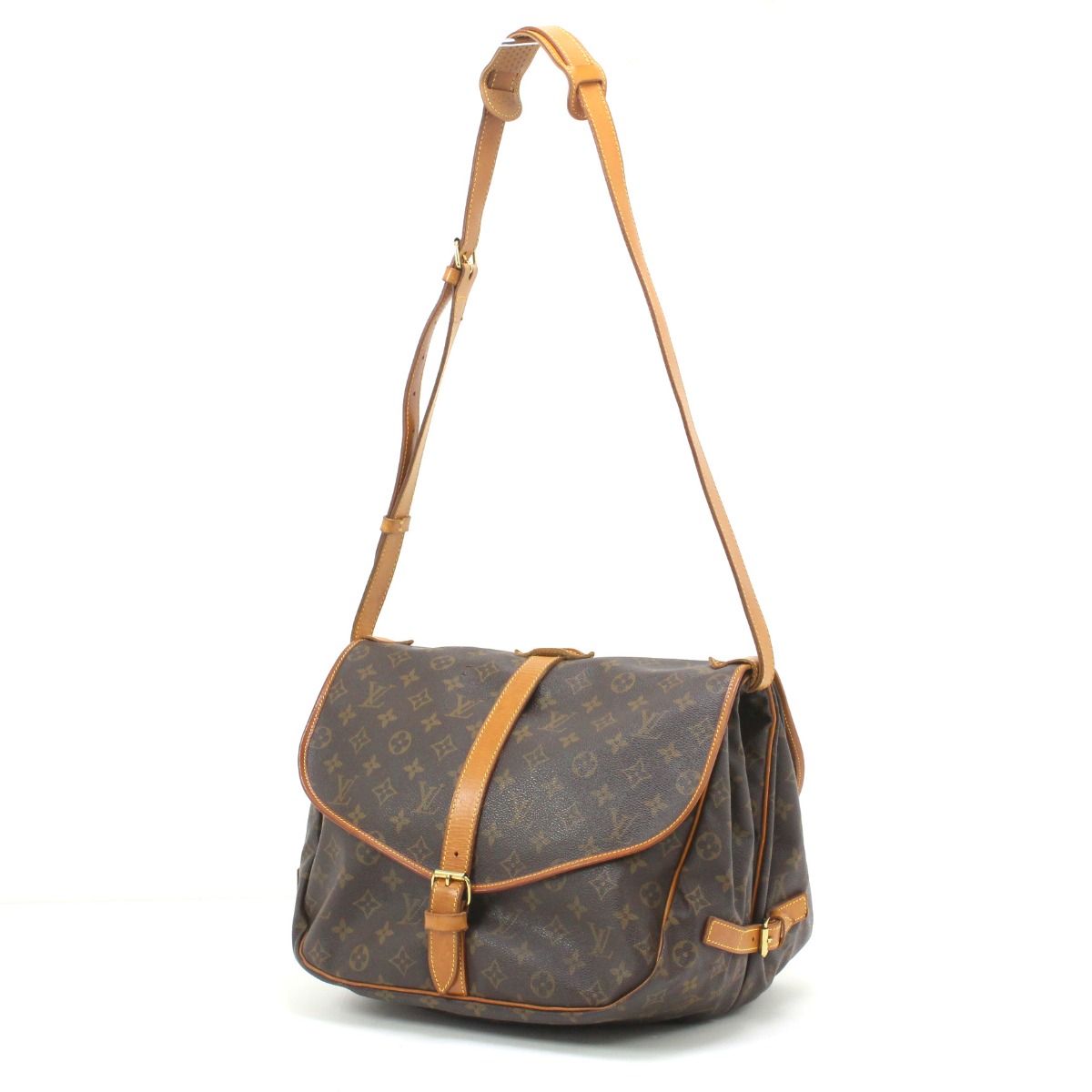 【中古】LOUIS VUITTON ルイヴィトン モノグラム ソミュール35 ショルダーバッグ M42254《ジャンク品》 M42254 Dランク