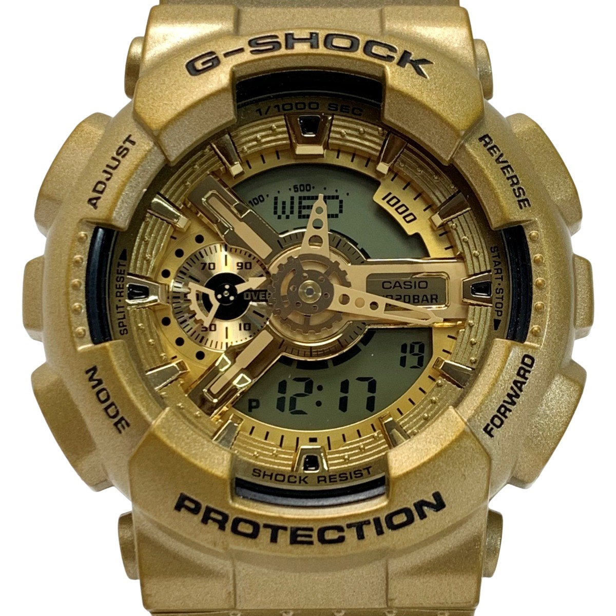 ☆☆【中古】CASIO カシオ G-SHOCK クォーツ ラバー GA-110GD-9AJF デジアナウォッチ メンズ 腕時計 Cランク