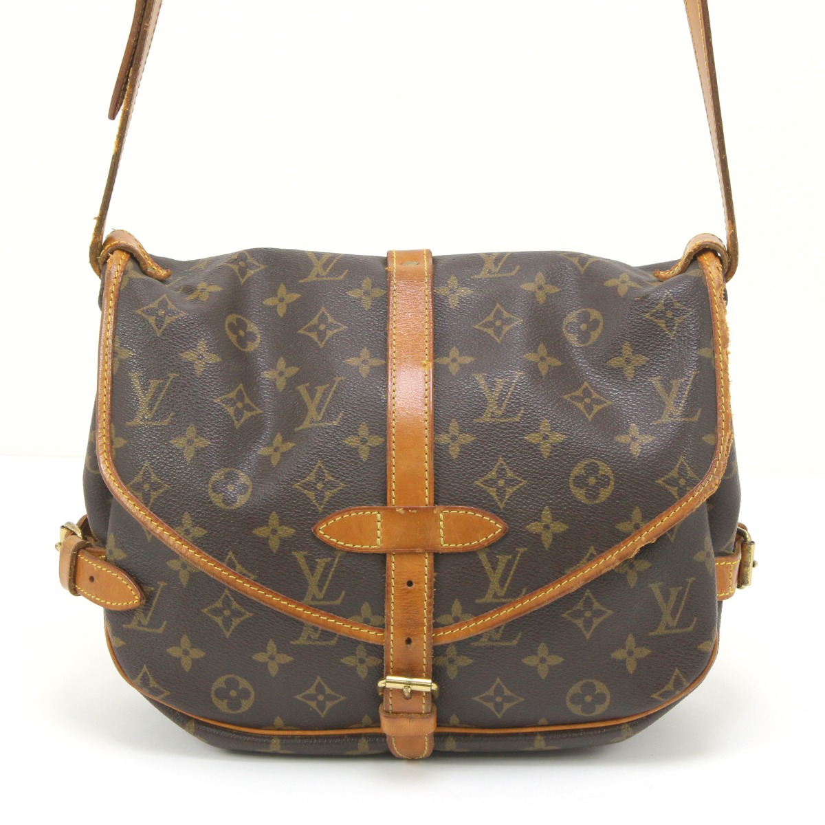 【中古】LOUIS VUITTON ルイヴィトン モノグラム ソミュール30 ショルダーバッグ M42256 C価値づける