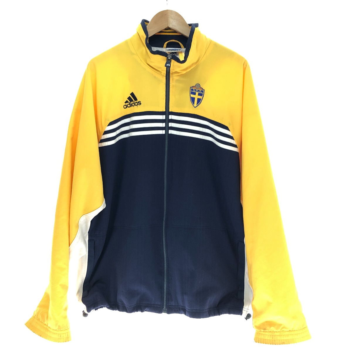 【未使用タグ付き】adidas デサント製 トラックジャケット XL 80s 90s デサント社製 adidas アディダス トラックジャケット XL