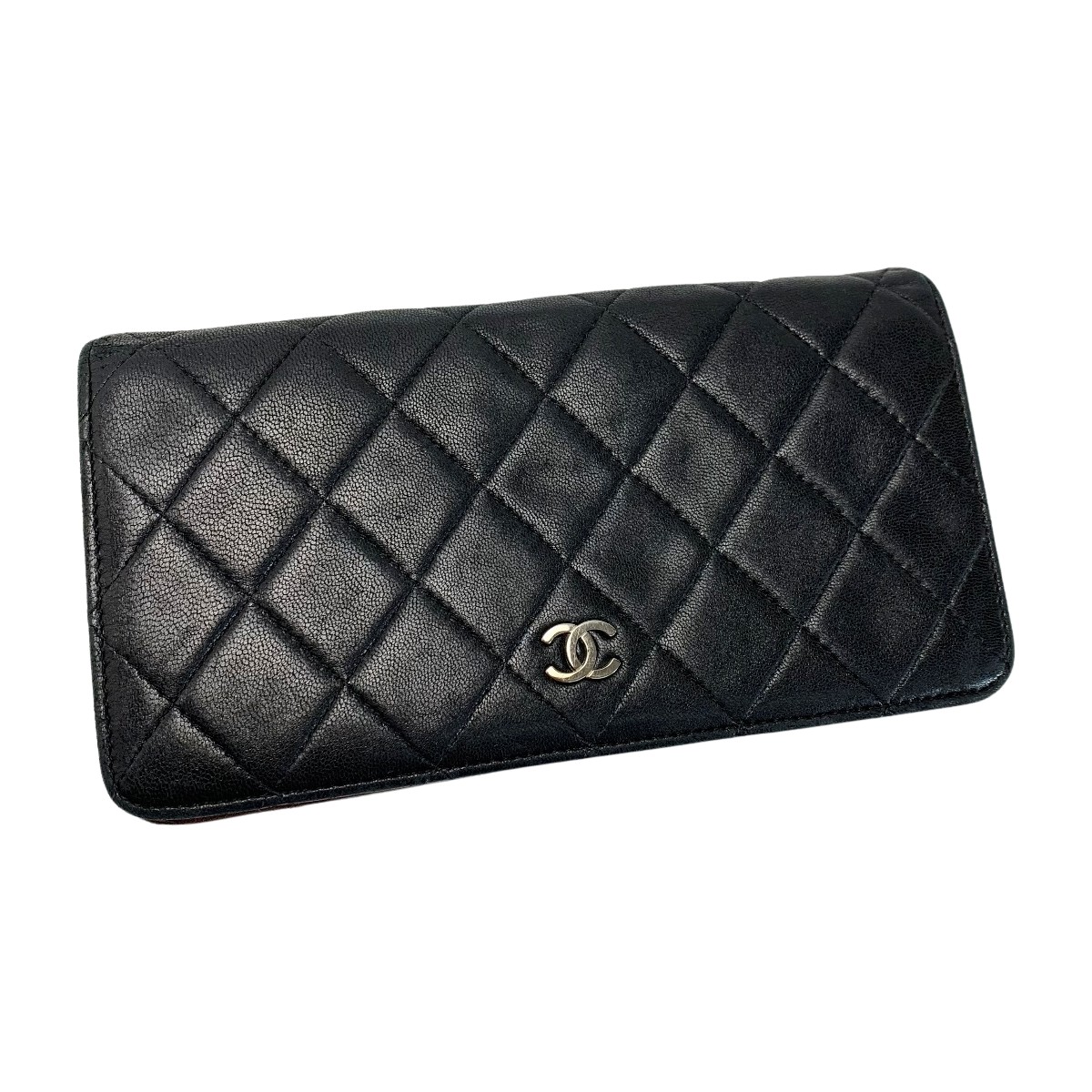 ☆☆【中古】CHANEL シャネル マトラッセ タイムレスクラシック SV金具 A31509 黒いこと 2つ折り長紙入れ C位置づける