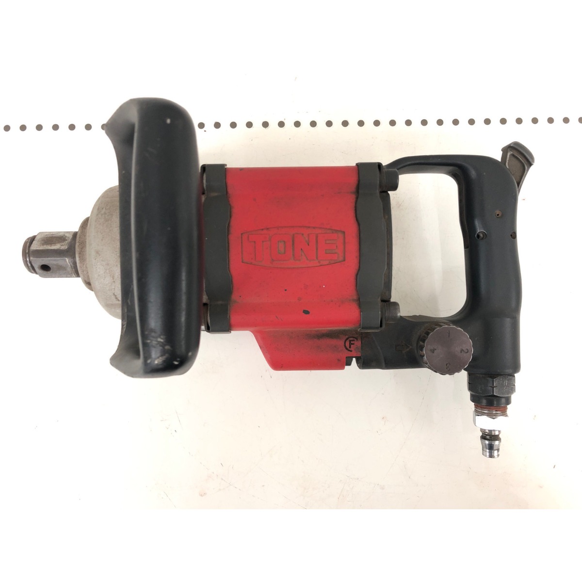 ▼▼【中古】TONE トネ 大気圏物の具 常圧 エアインパクトレンチ ショートアンビル 引っ切り無い印字機 AIS8330S 赤いこと B序列付ける