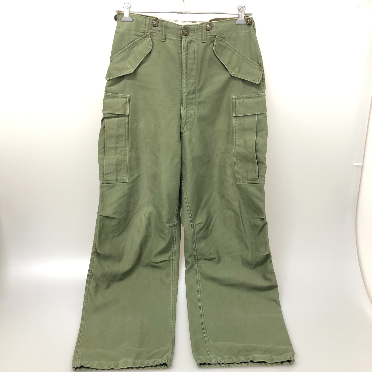 □□【中古】60s US.ARMY パンツ M-51フィールドパンツ 古着 CONMARジッパー ミリタリー オリーブ Cランク