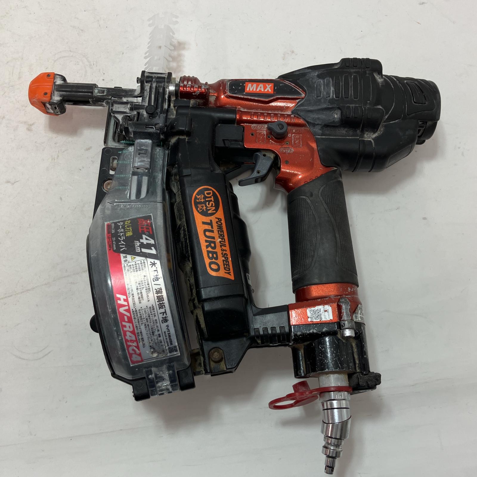 【中古】MAX マックス ねじ打ち機 高圧 HV-R41G4 赤いこと×黒いこと 本体のみ C位置づける