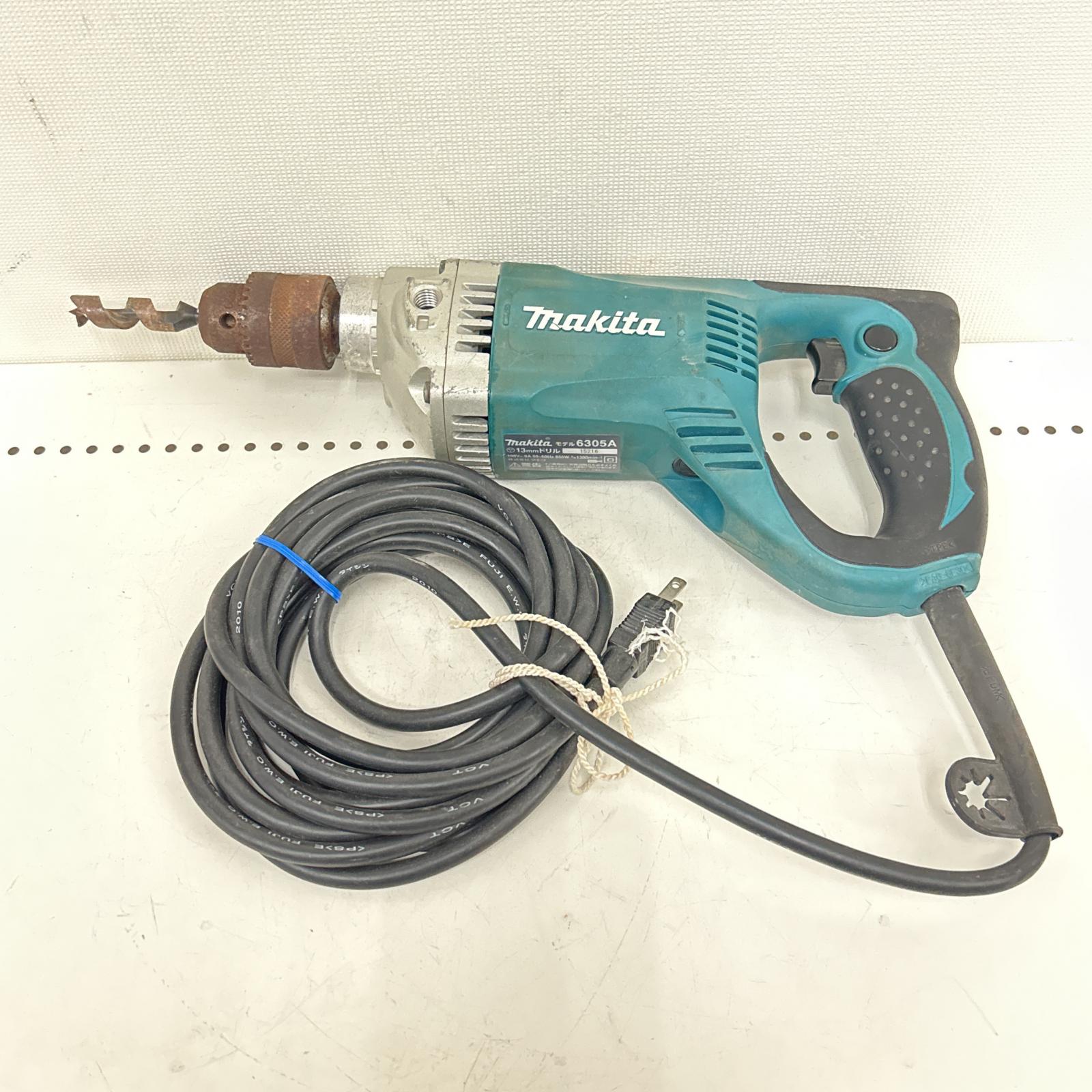 ▼▼【中古】MAKITA マキタ 13粍せん孔機 吊りひも式 100v 本体のみ 6305A 緑であること B序列付ける