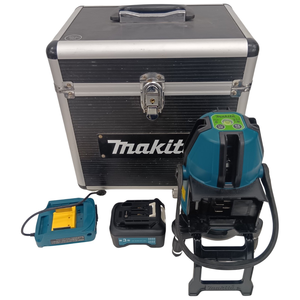 【中古】MAKITA マキタ SK40GD 青碧 物の具 レーザ備品 レーザ墨出し器 度合いA 嘱する品完全無欠さ 12v 1904250 美品 A位置づける
