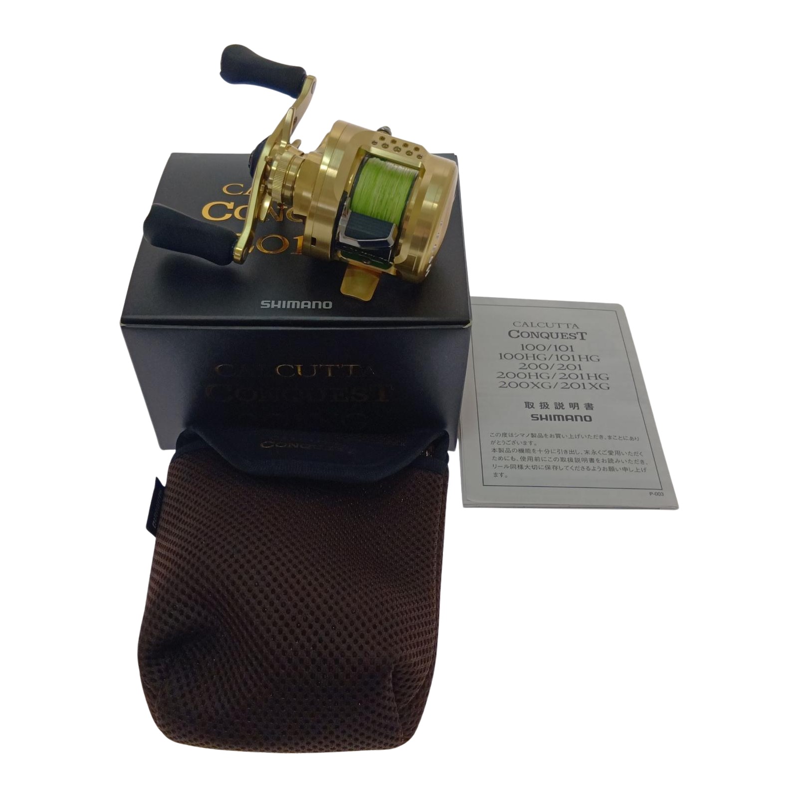 □□【中古】SHIMANO シマノ カルカッタコンクエスト 201XG 左ハンドル 044419 Bランク