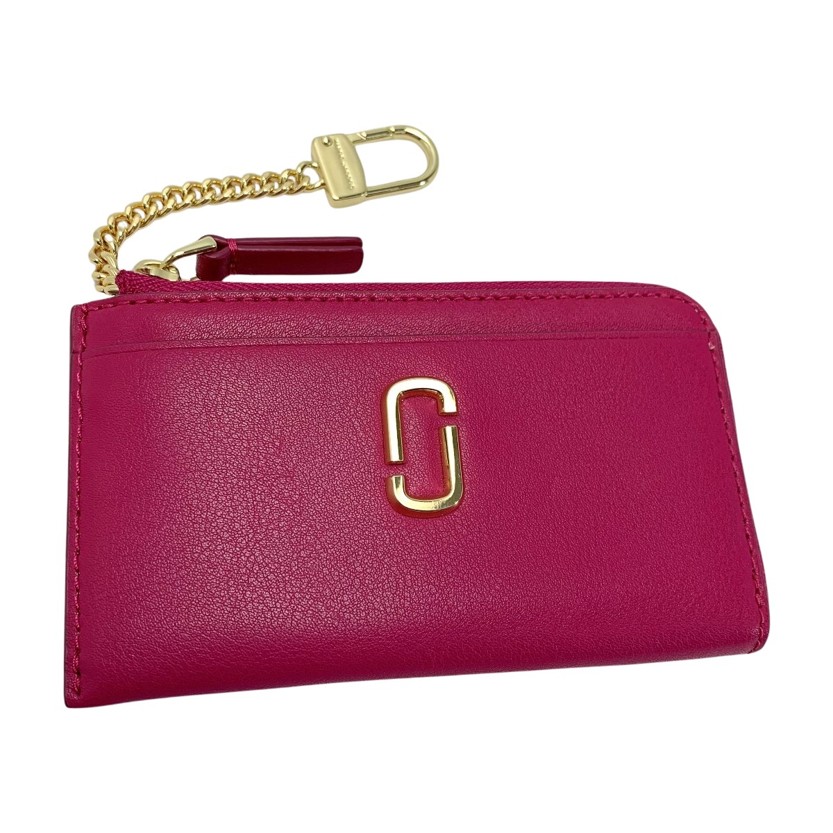 ☆☆【中古】MARC JACOBS マークジェイコブス ザJマーク トップジップマルツウォレット 2S3SMP004S01 フューシャ 財布 ケース キーケース Bランク