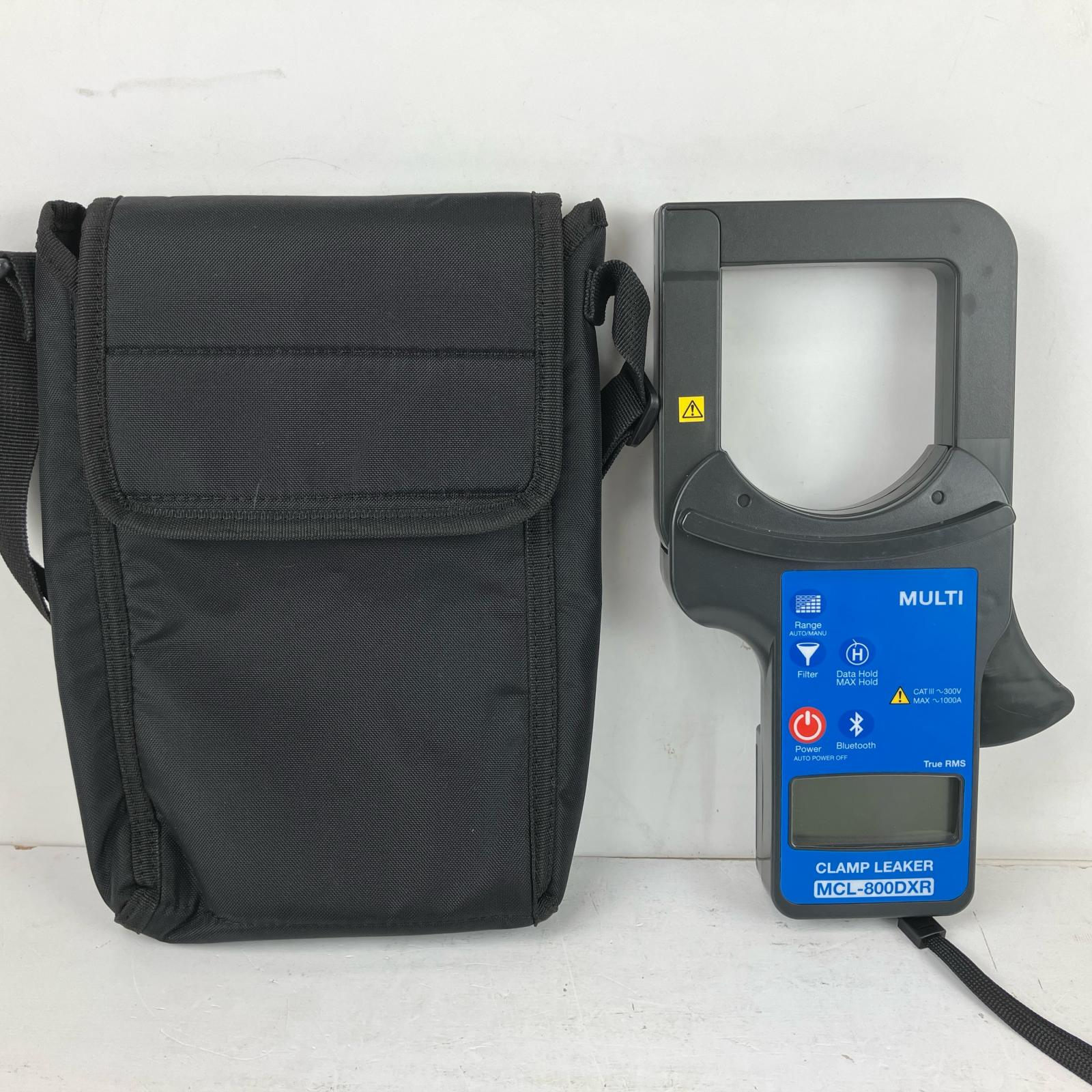 ЗЗ【中古】MULTI 単四乾電池×3 大差しわたしデジタルクランプリーカ 入れもの付 MCL-800DXR 黒いことｘ青味 B位置づける