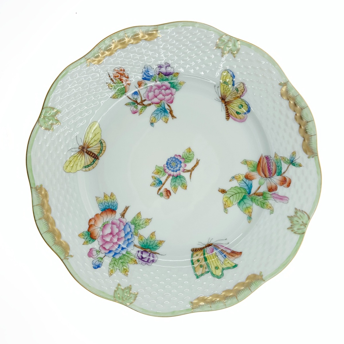 〇〇【中古】Herend ヘレンド ヴィクトリア ブーケ デザートプレート 洋食器 Bランク