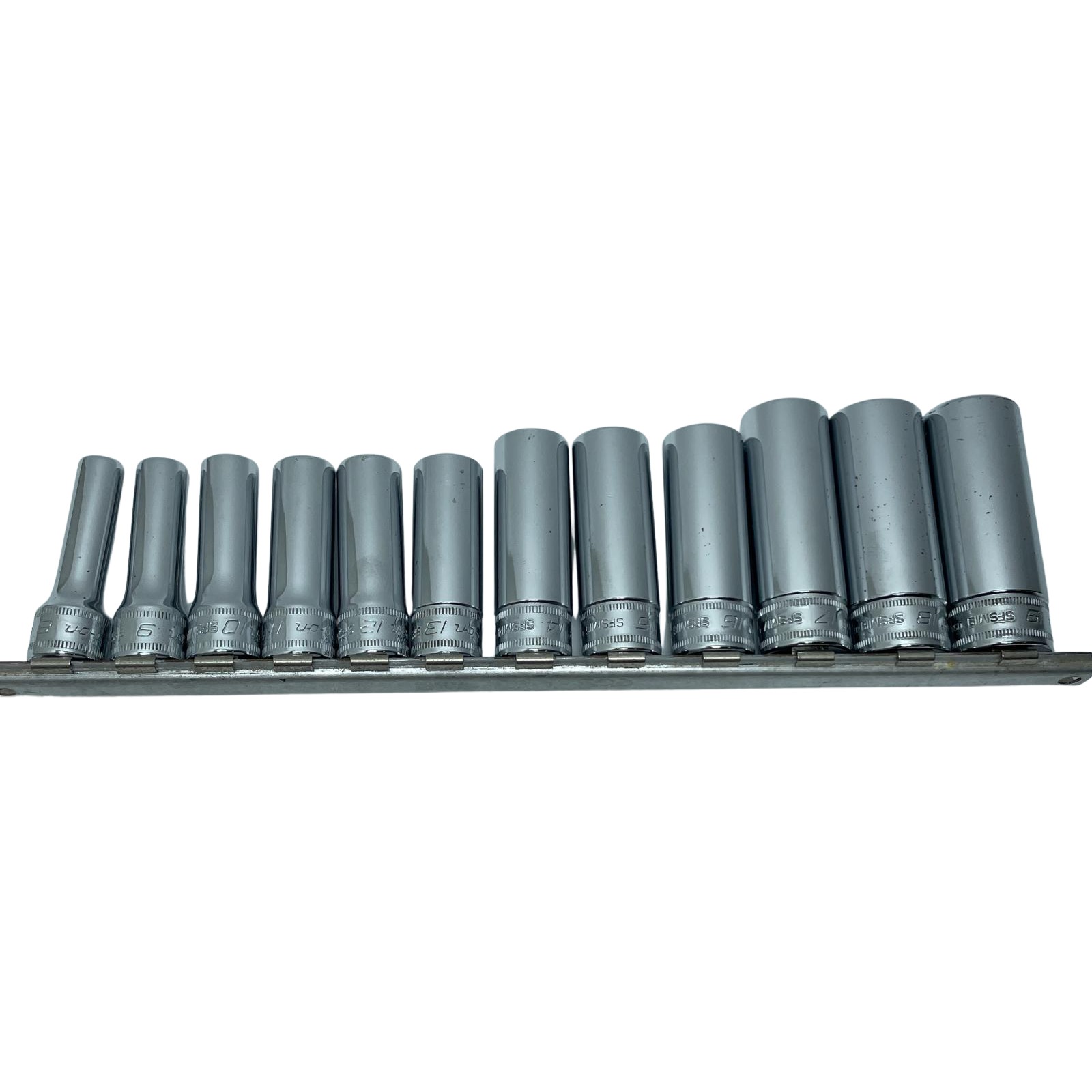 【中古】Snap-on スナップオン ディープソケットセット SFSM8-19 12本セット ソケットホルダー付き Bランク|リサイクルビッグバン店