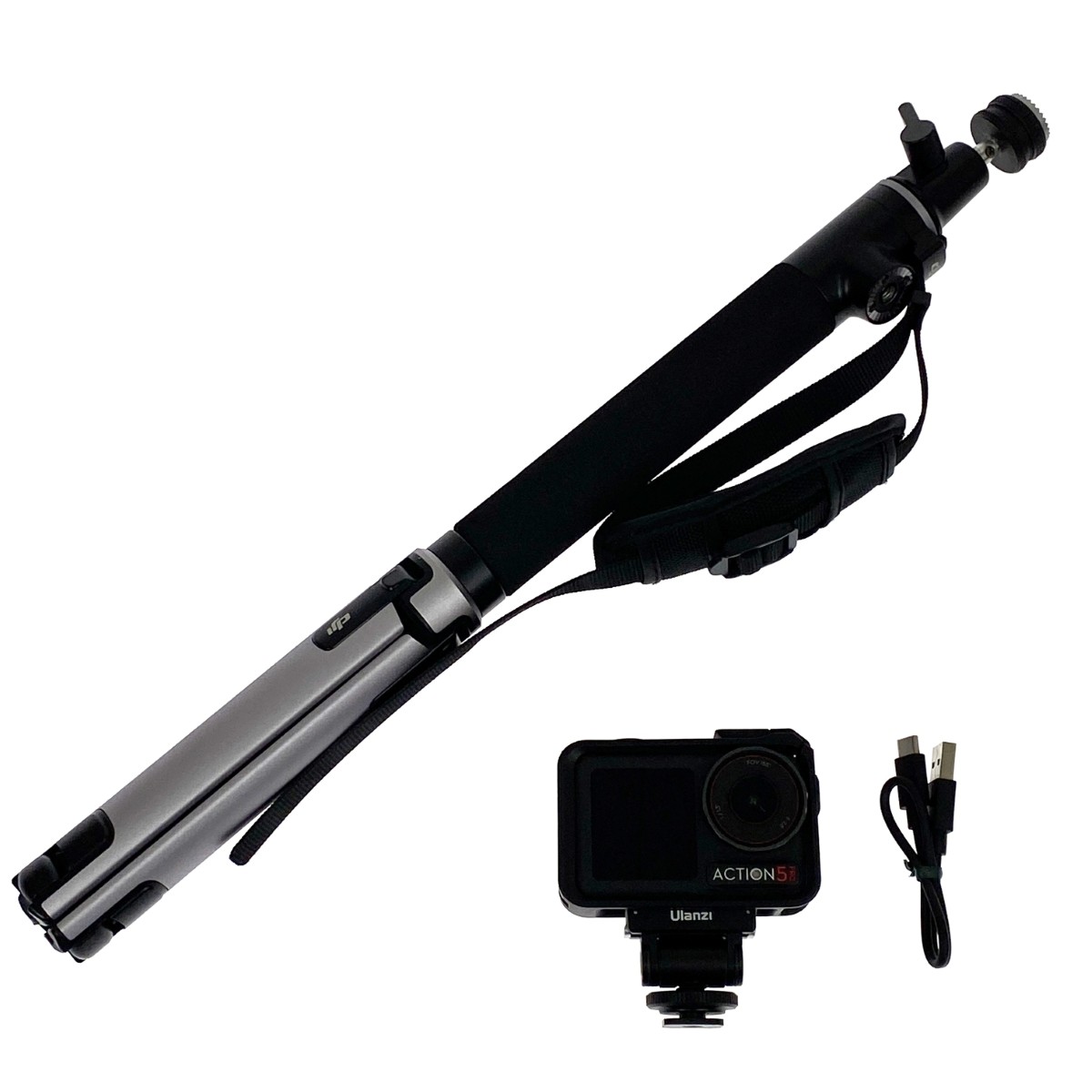 ##【中古】DJI Osmo Action 5 Pro 押しひろげる極点（三脚架兼用）付き添い人 B位置づける