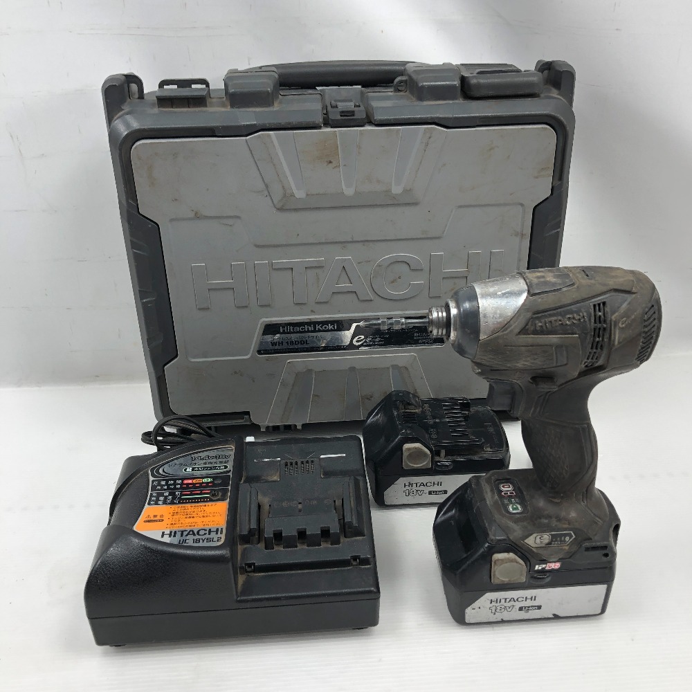 ◇◇【中古】HITACHI 日立 締め付け工具 インパクトドライバ WH18DDL ブラック Cランク