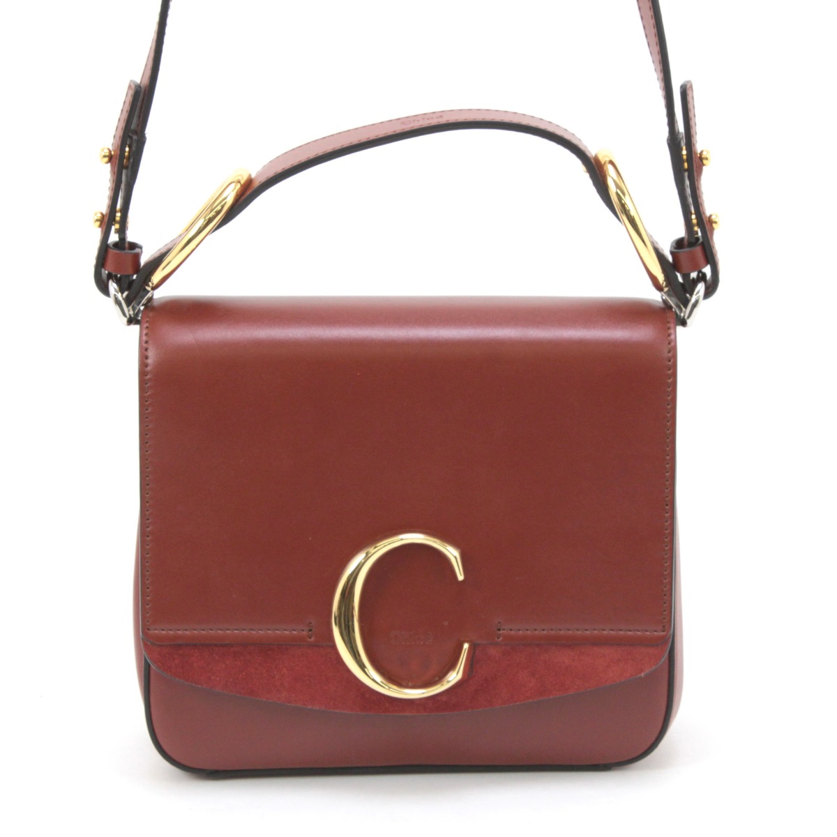 【中古】Chloe クロエ 2WAYショルダーバッグ 02205765-1 ボルドー Bランク|リサイクルビッグバン店