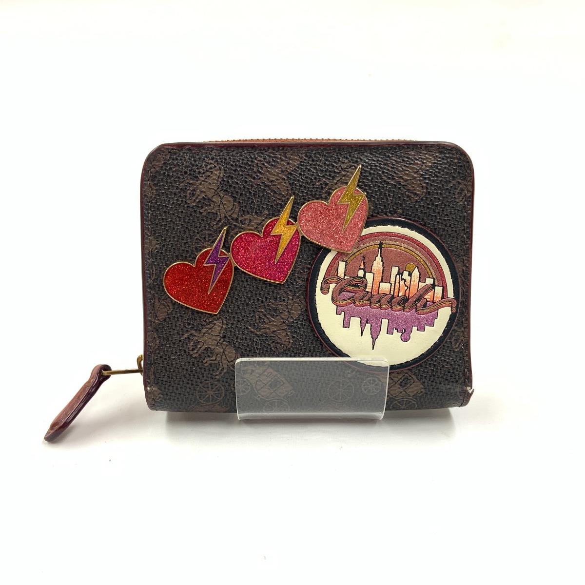 〇〇【中古】COACH コーチ ビルフォード 二つ折り財布 C0850 ブラウン Cランク