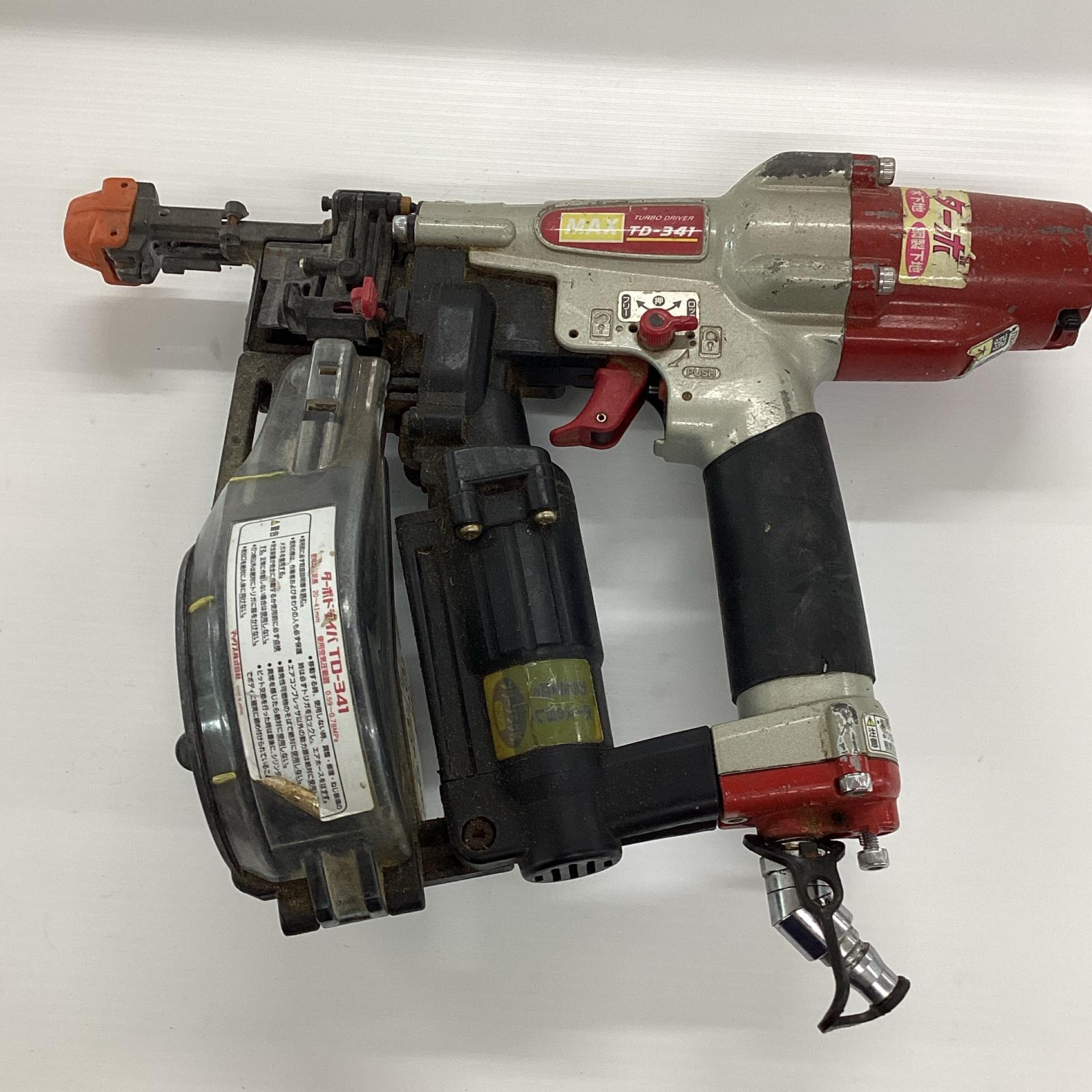 【中古】MAX マックス 常圧ねじ打ち機 ターボドライバ TD-341 赤いこと 本体のみ 41粍 C位置づける
