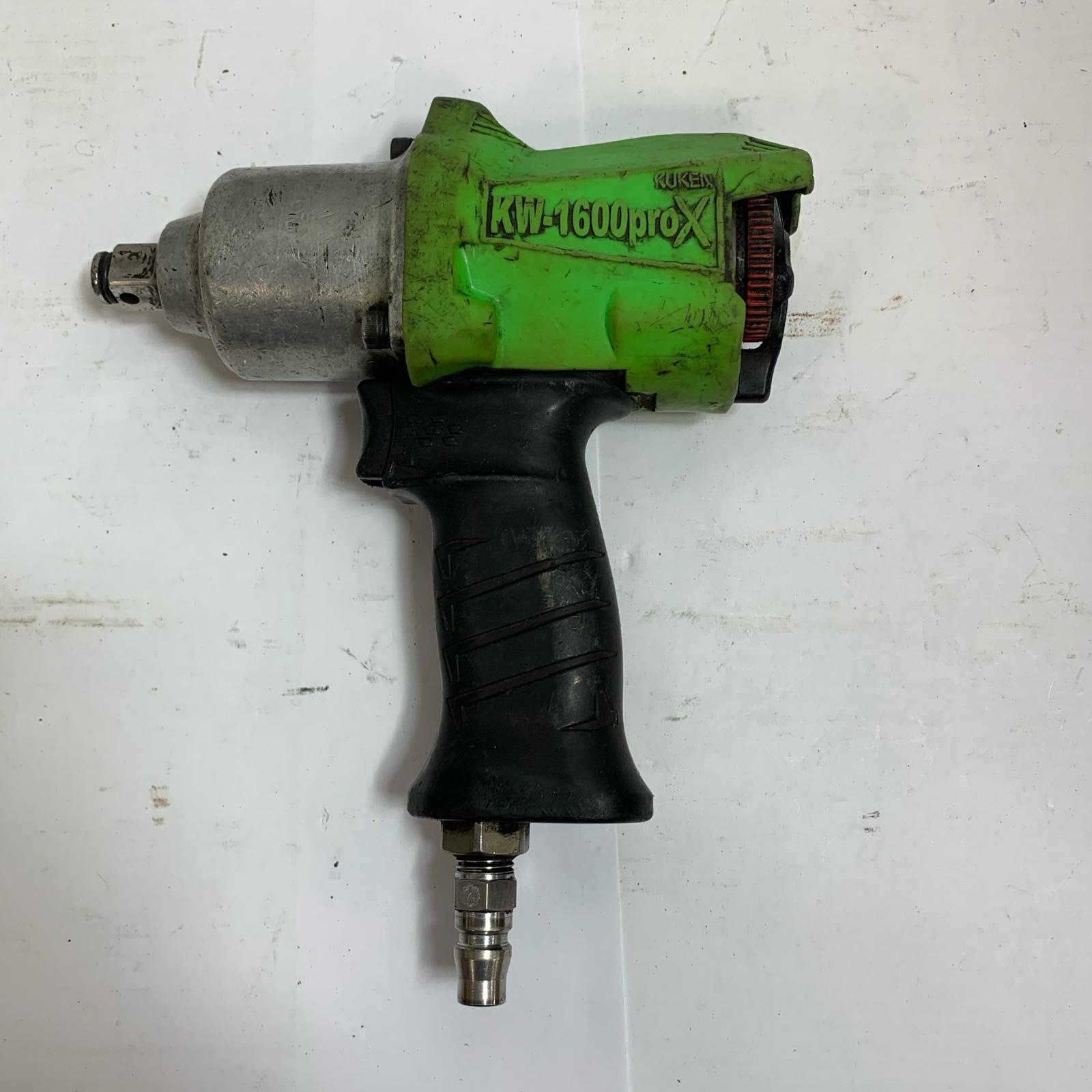 ♭♭【中古】空研製作 エアインパクトレンチ  本体のみ KW-1600proX 黄緑 C序列付ける