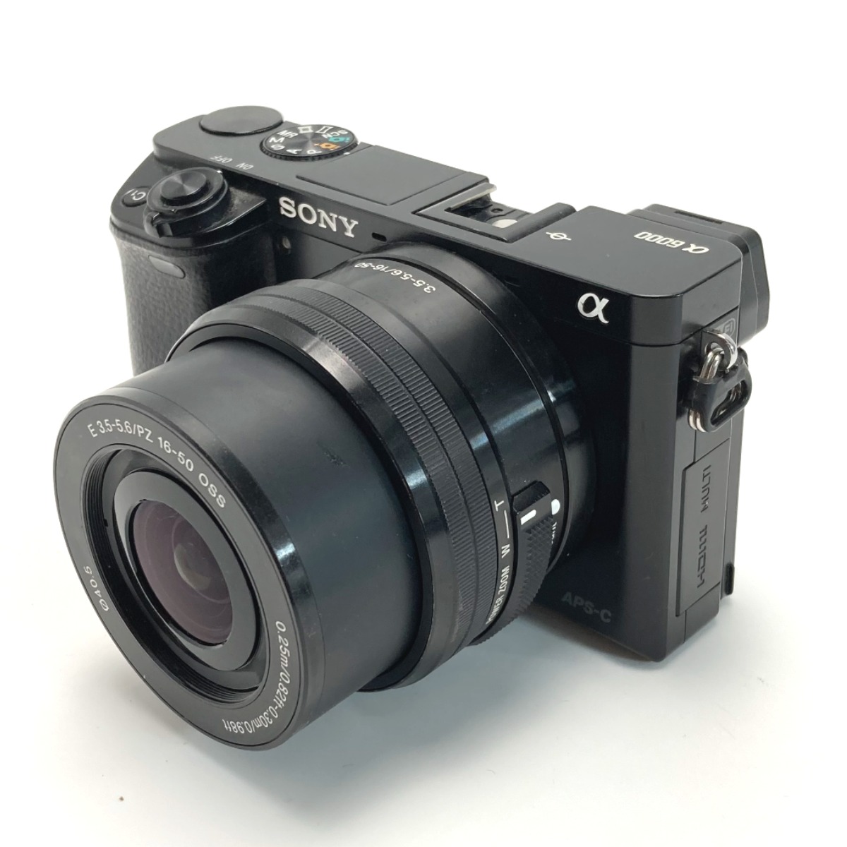 ☆☆【中古】SONY ソニー 鏡鑑受け答え一眼写真機 α6000 パワーズームレンズキット ILCE-6000L 黒いこと B価値づける