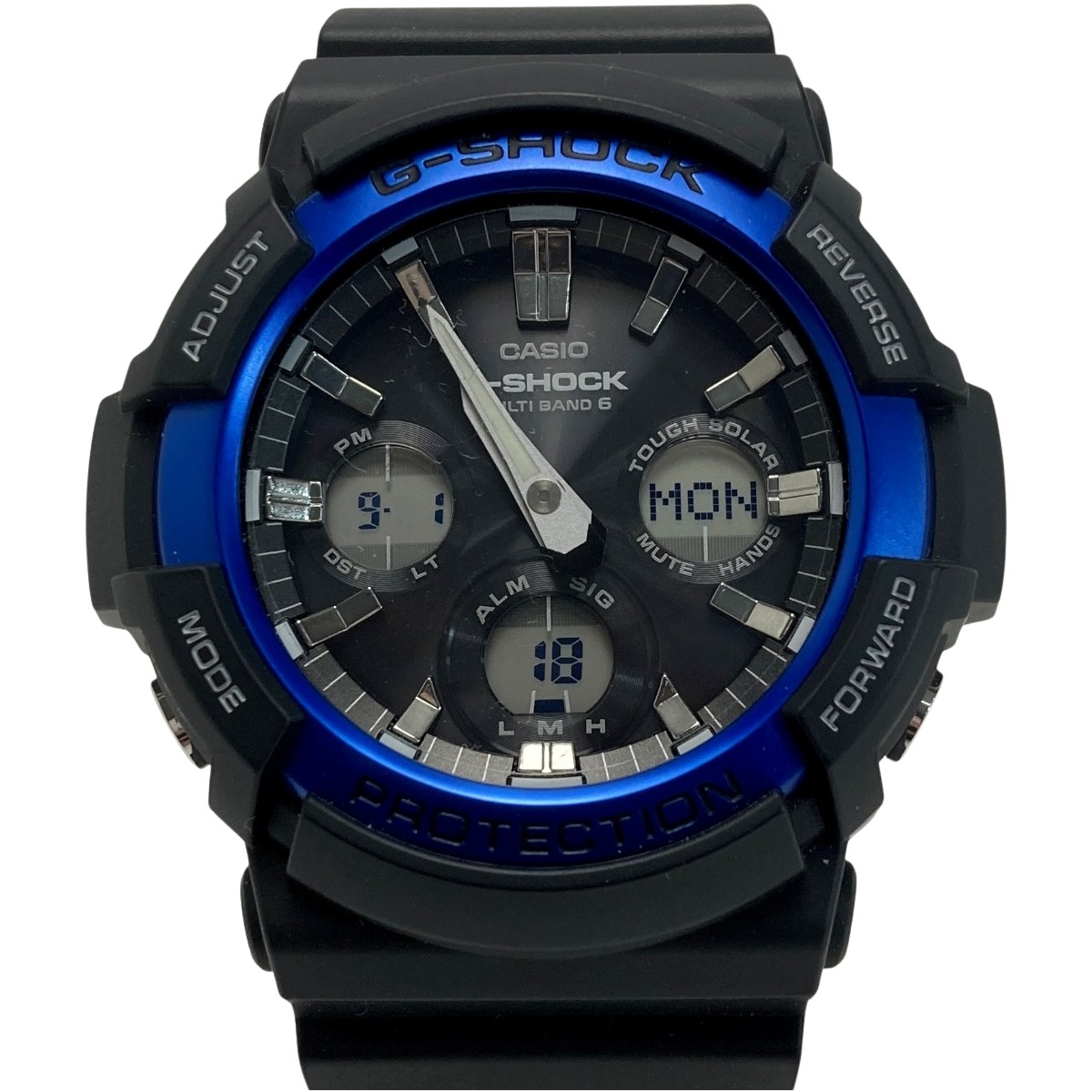 ☆☆【中古】CASIO カシオ G-SHOCK マルチバンド6 アナデジ GAW-100B-1A2JF 電波ソーラー メンズ 腕時計 Bランク