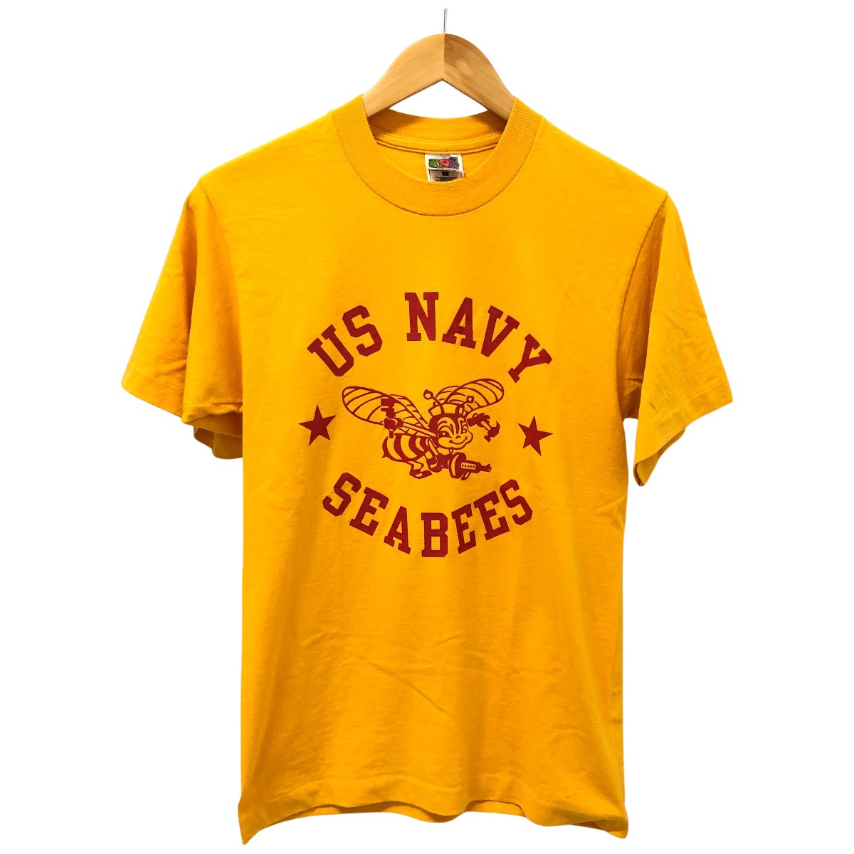 □□【中古】00s FRUIT OF THE LOOM Tシャツ SIZE S 古着 イエロー Cランク