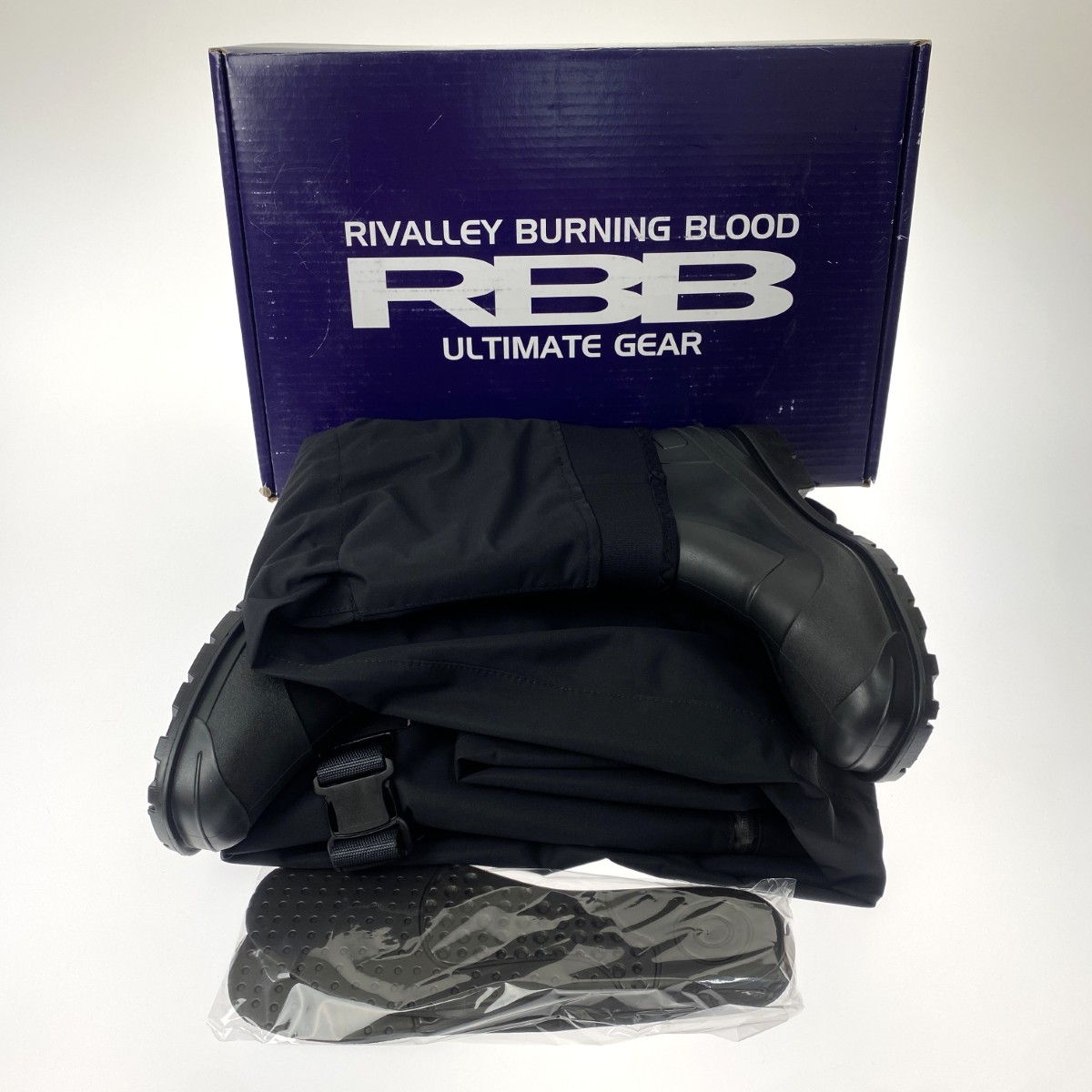 ##【中古】Rivalley リバレイ RBB アクアマックスサーフウェーダー 7620 ブラック サイズ3L(28.5cm)  Sランク
