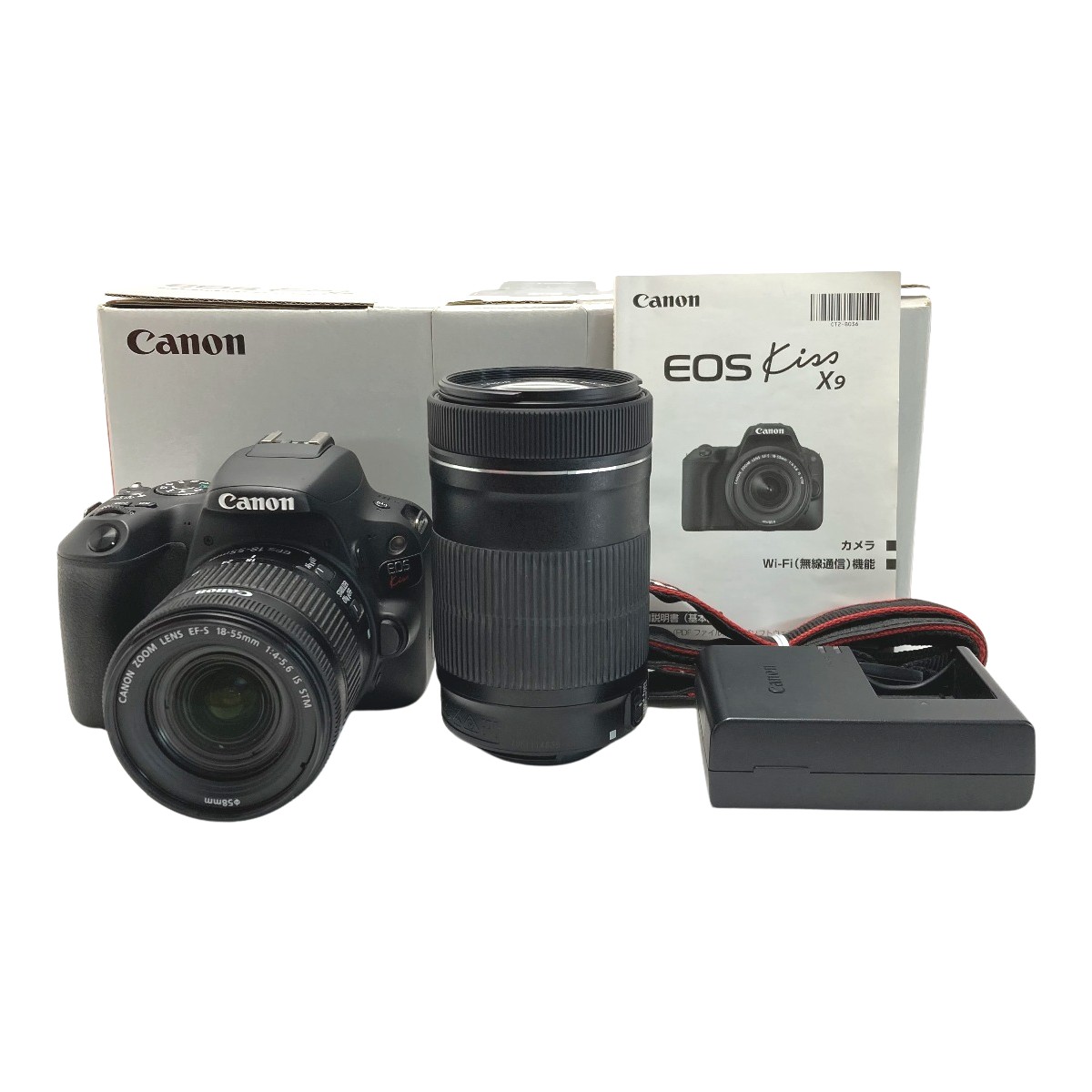 ☆☆【中古】CANON 加農砲 EOS KISS X9 ダブルズームキット デジタル一眼二眼レフ 箱付き添い人 B位置づける