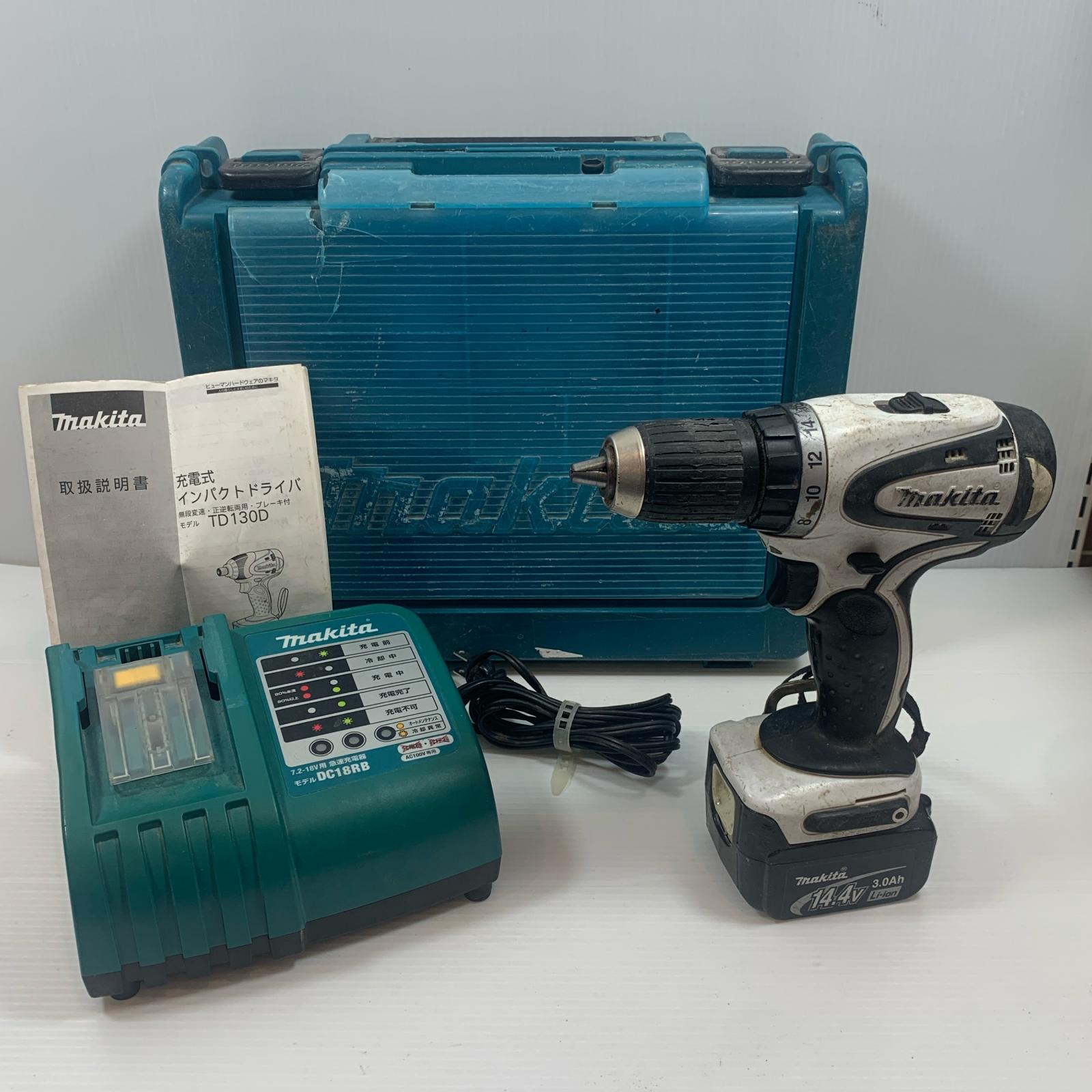 κκ【中古】MAKITA マキタ 物の具 締め付け物の具 ドライバドリル コードレス式 14.4v 3.0Ah 26784 DF440D 白いこと×黒いこと C位置づける