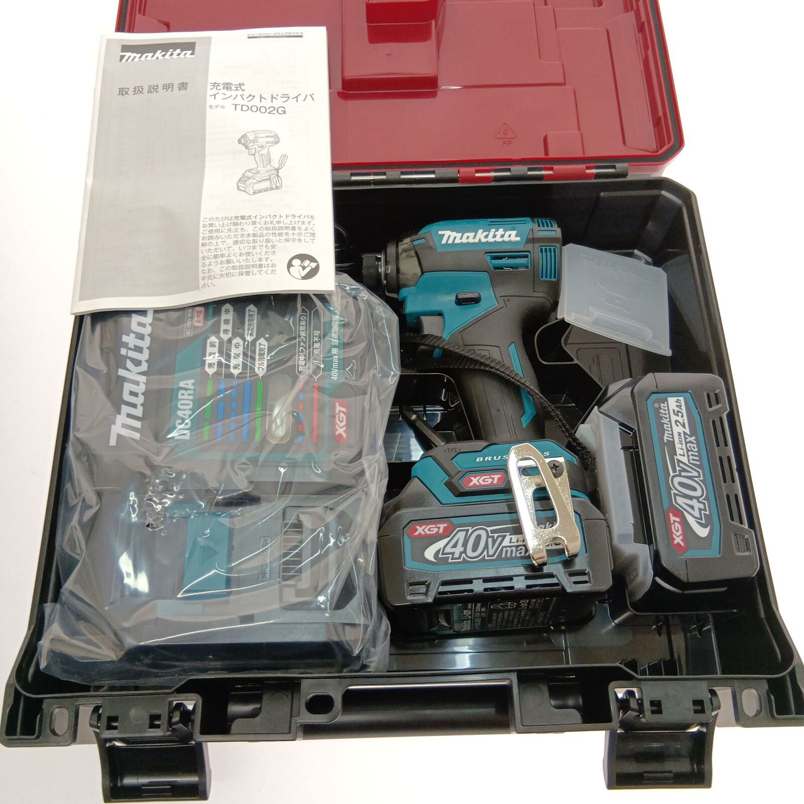 □□【中古】MAKITA マキタ 充電式インパクトドライバ 40v TD002GRDX ブルー Sランク