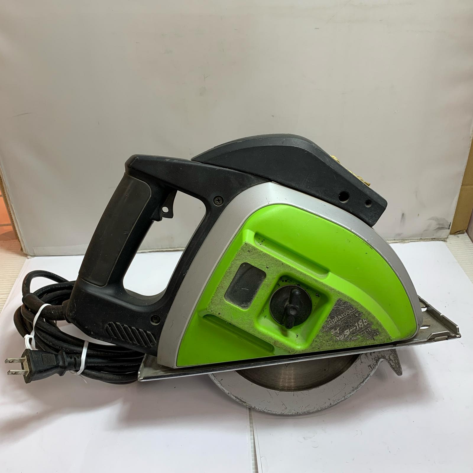 ♭♭【中古】IKURA SEIKI CO.,LTD. 育良精機 ハンディカッター185　ひび割れ/コードにキズあり IS-HCT185 ブラック x グリーン Cランク