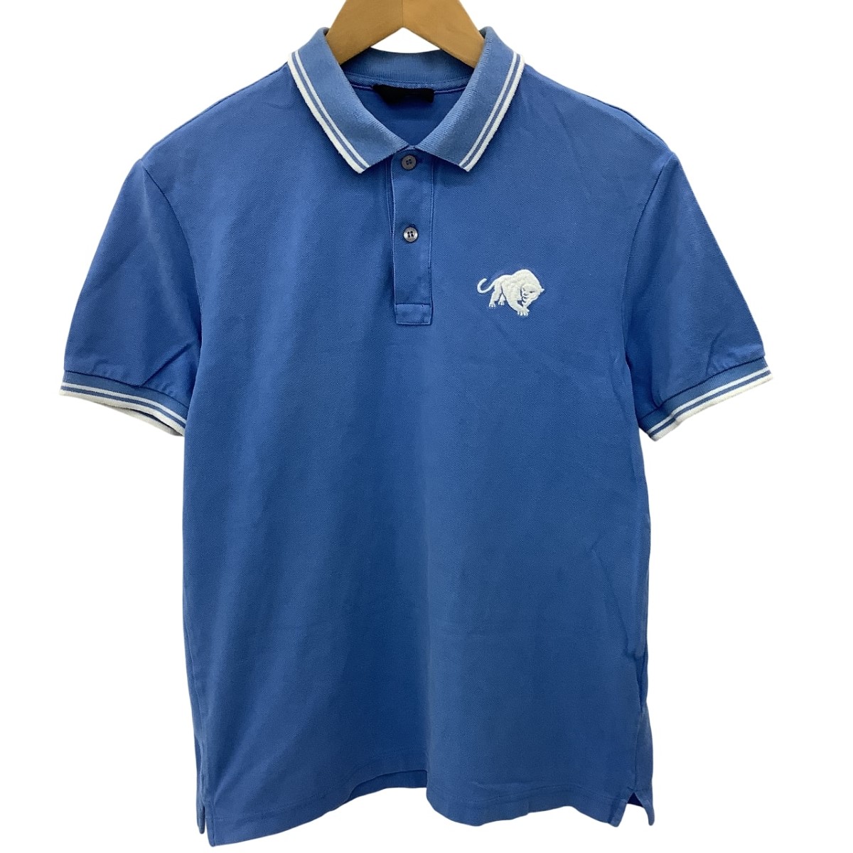 楽天市場】プラダ ポロシャツ PRADA SJN256 NERO ロゴタグ付き 襟袖赤