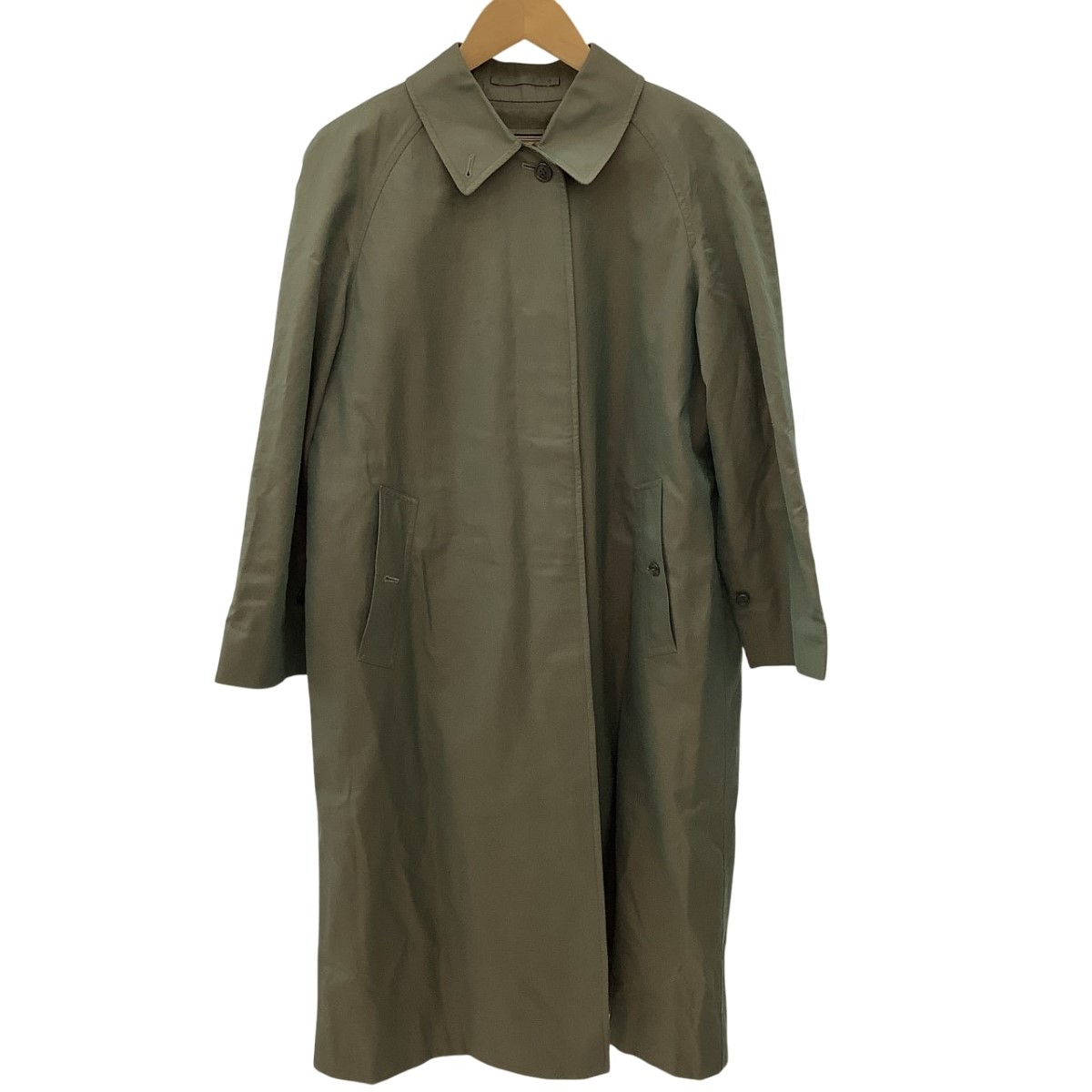 【中古】Burberrys バーバリーズ メンズ トレンチコート SIZE S相当 オリーブ Bランク