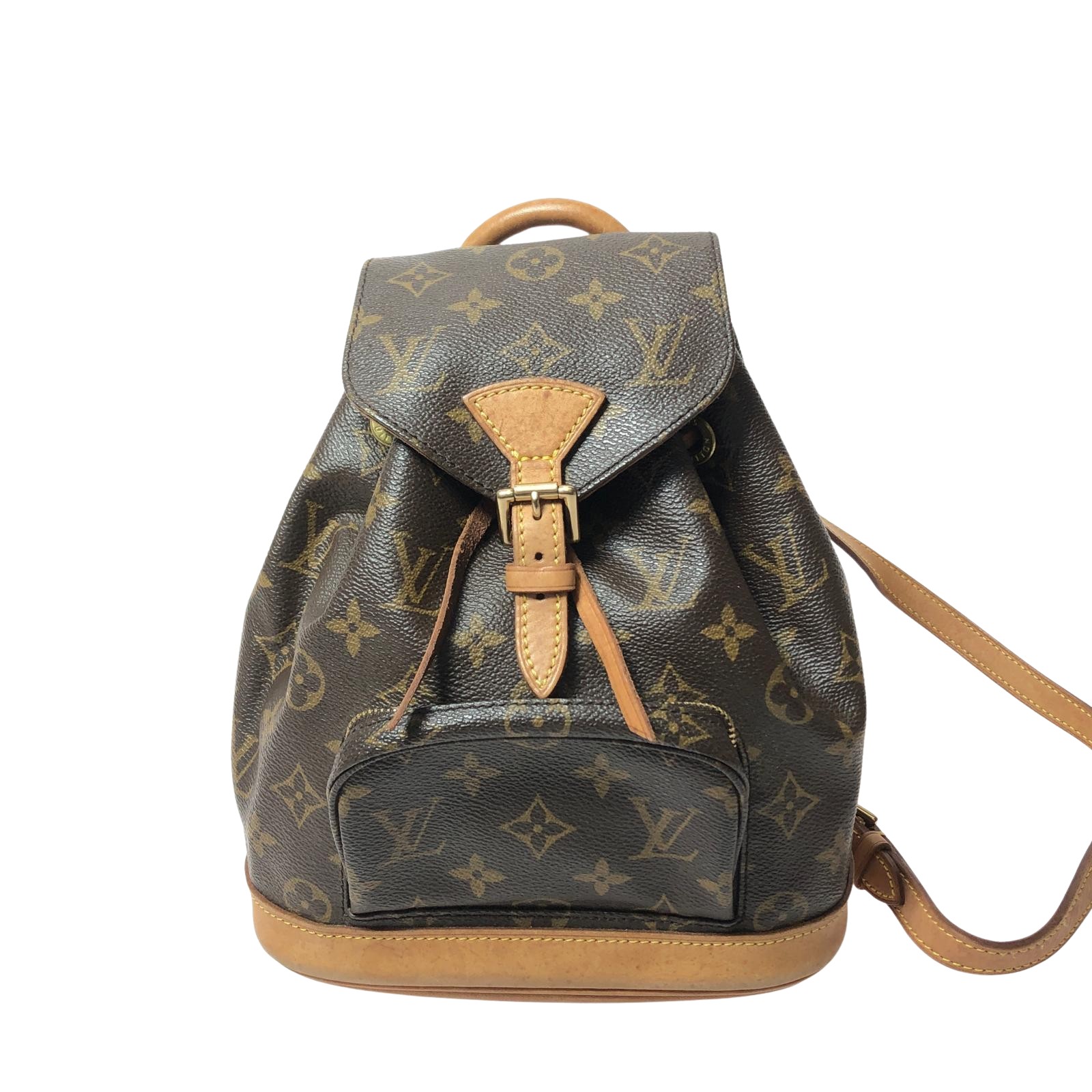 ▼▼【中古】LOUIS VUITTON ルイヴィトン レディース 背嚢 モノグラム ミニモンスリ M51137 赤銅色 B位置づける