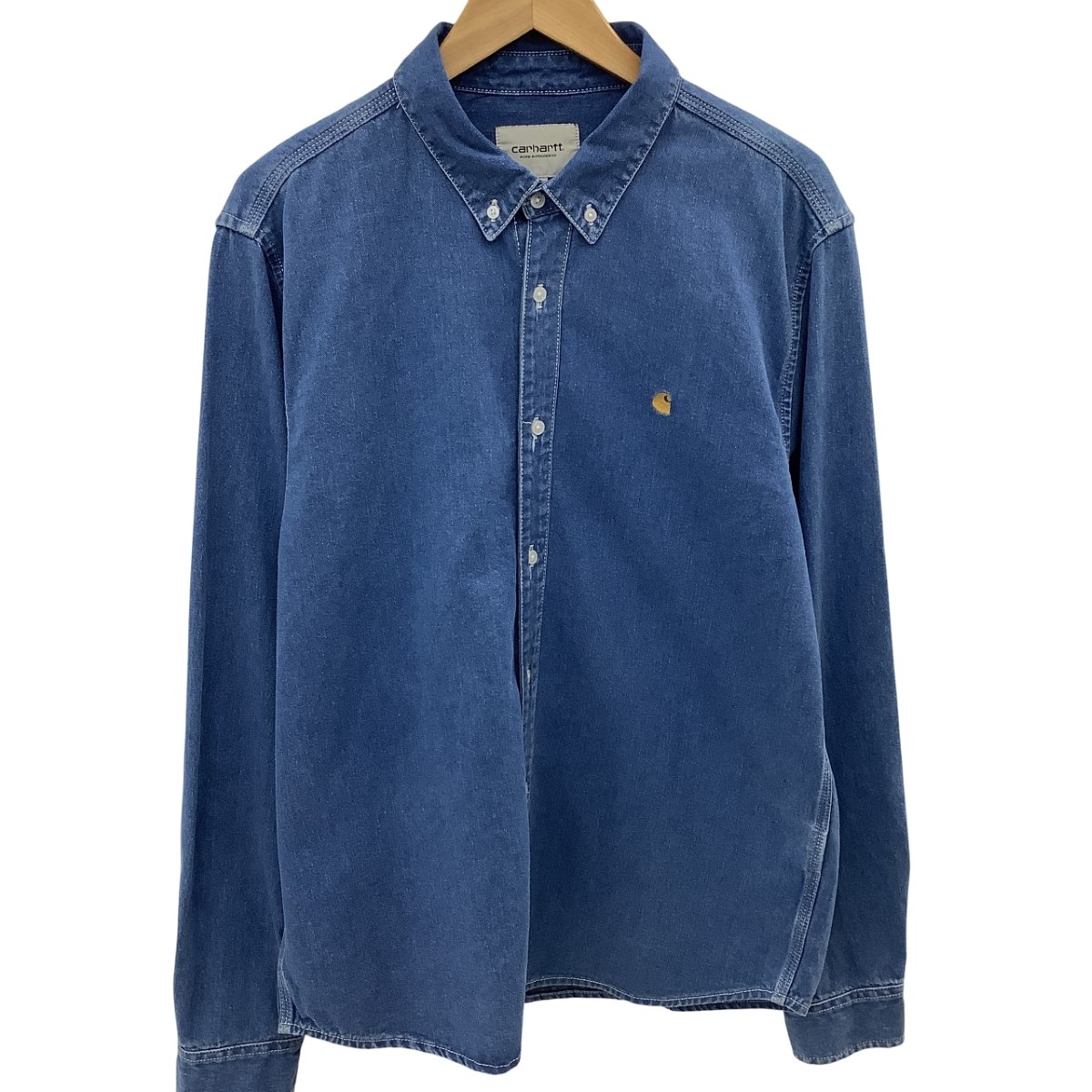 【中古】Carhartt 鉄道車両ハート型 メンズ ジーンズプルオーバー SIZE M B価値づける