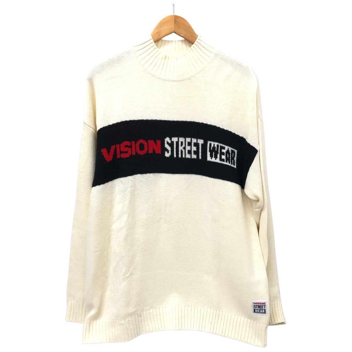 □□【中古】VISION STREET WEAR ニット セーター SIZE M 7723110-T アイボリー Cランク