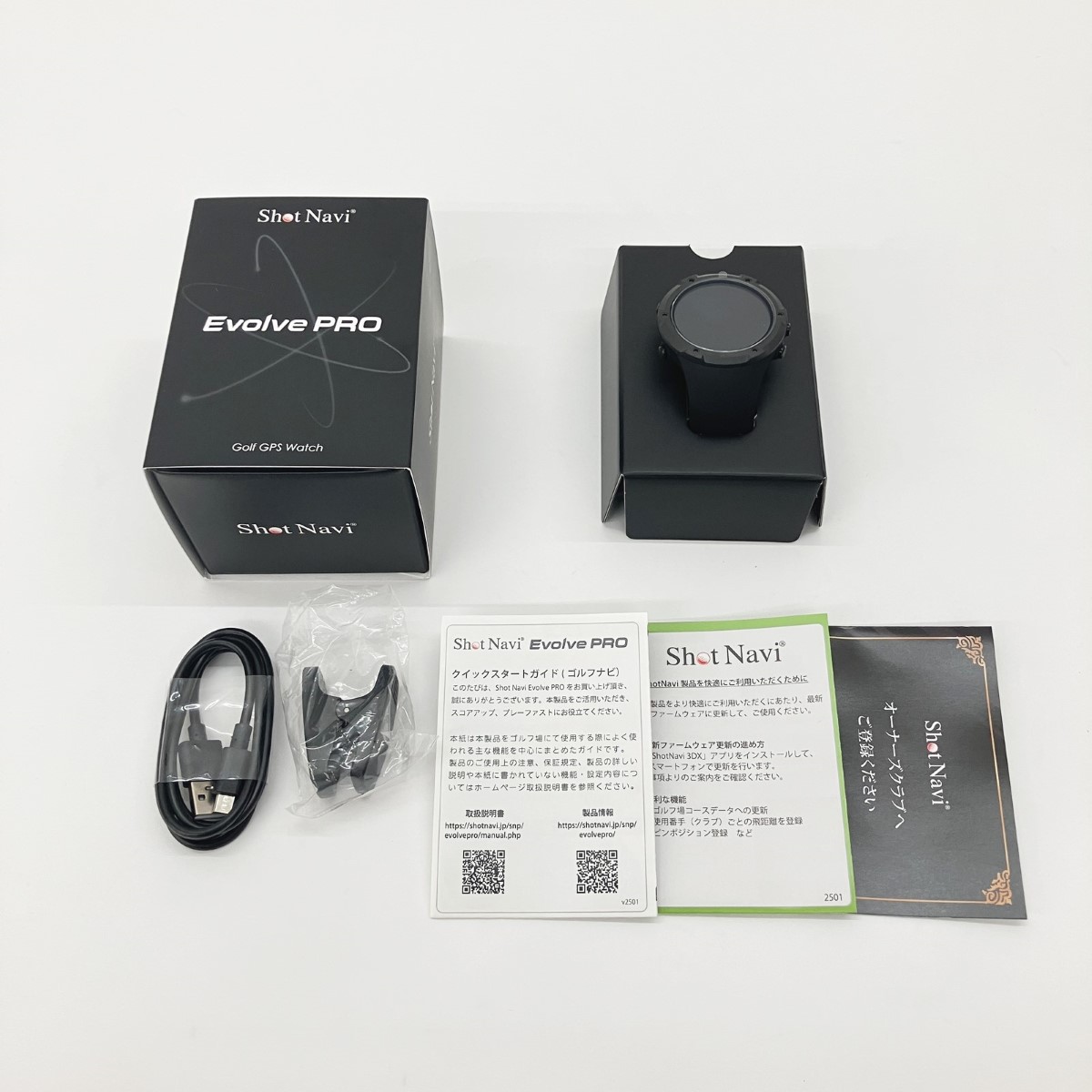 〇〇【中古】Shot Navi ショットナビ Evolve PRO GPSウォッチ ゴルフ Aランク｜リサイクルビッグバン店