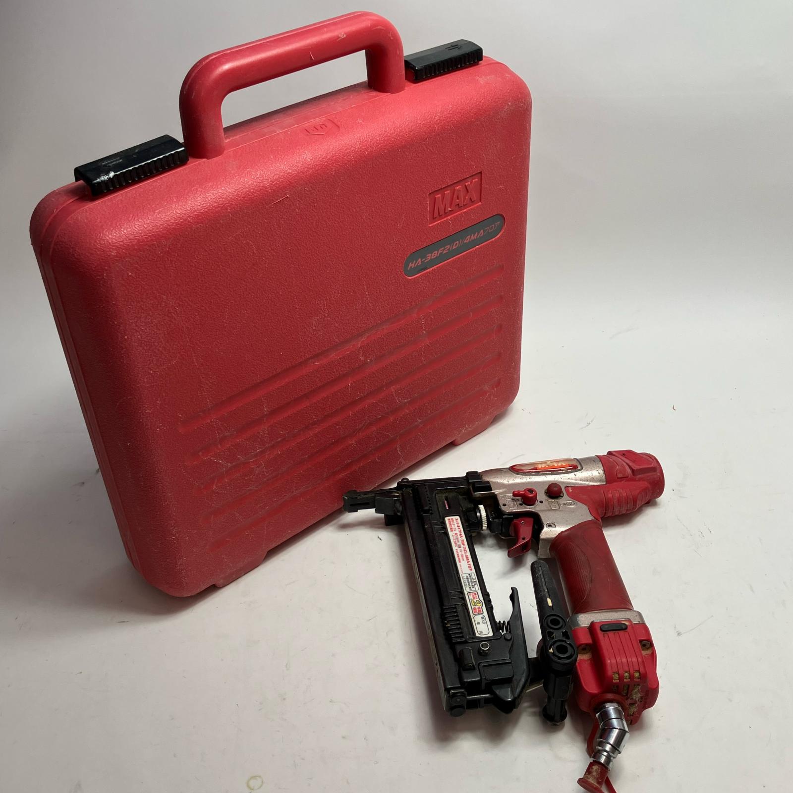 【中古】MAX マックス 大気圏物の具 スーパーネイラ HA-38F2(D)/4MA 赤いこと 容れもの付 高圧 C序列付ける