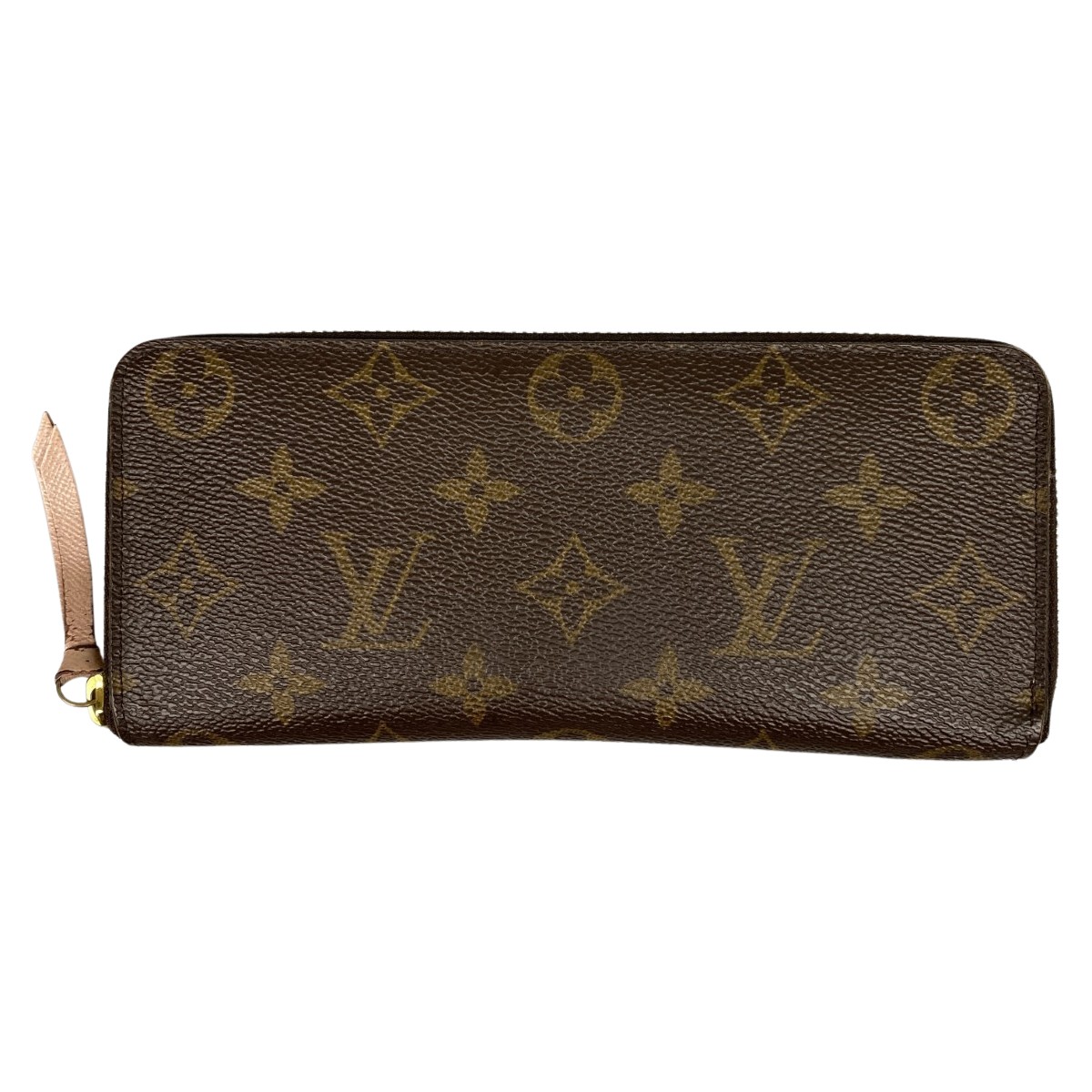 ##【中古】LOUIS VUITTON ルイヴィトン モノグラム ポルトフォイユ･クレマンス ラウンドジッパー長紙入れ M61298 さくら色・バレリーヌ C位置づける