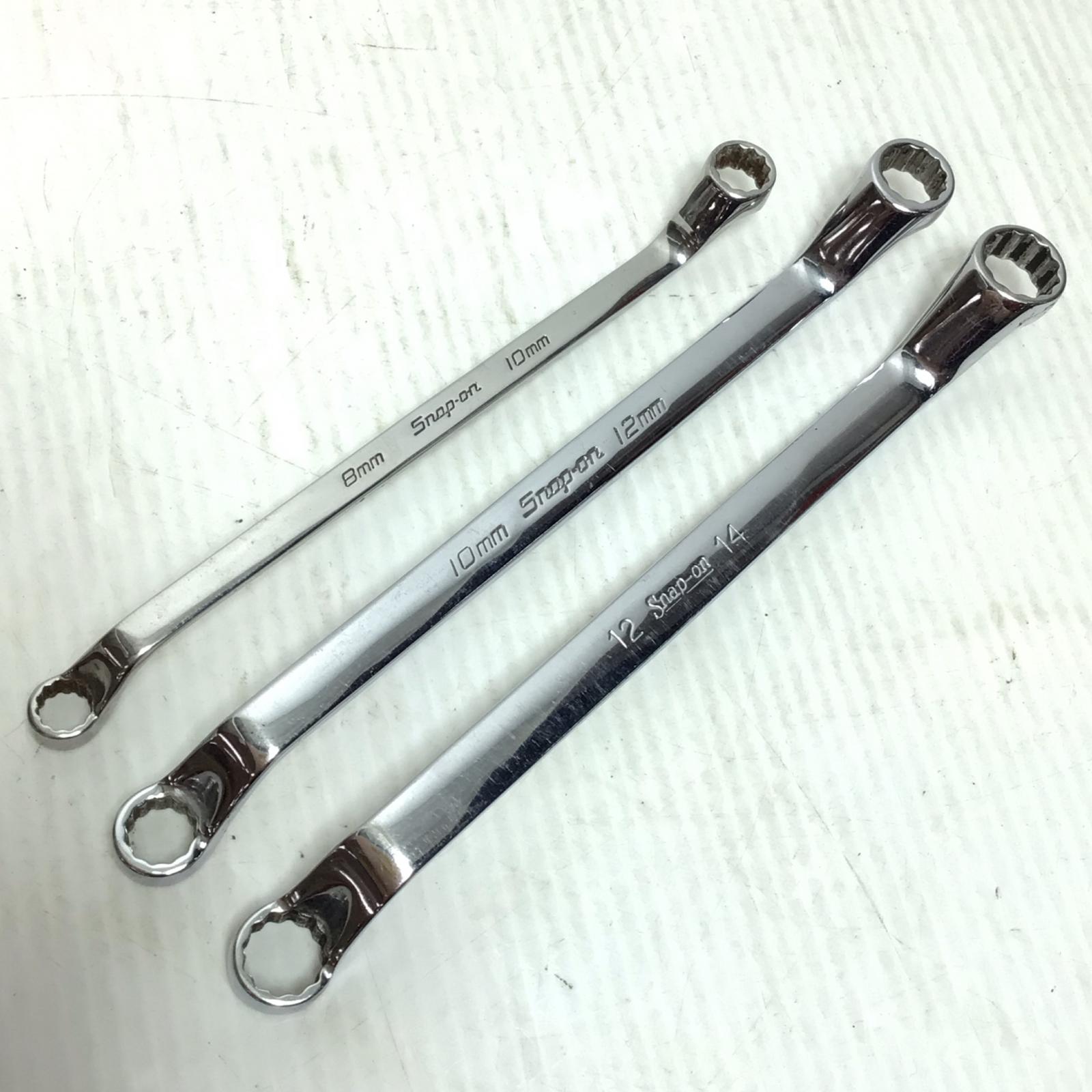 ΘΘ【中古】Snap-on スナップオン お手々物の具 両口眼鏡鍵 座標軸B 3本仕掛ける 当て嵌める感有 ディープオフセットスタンダード XOM1214/1012/810 B価値づける