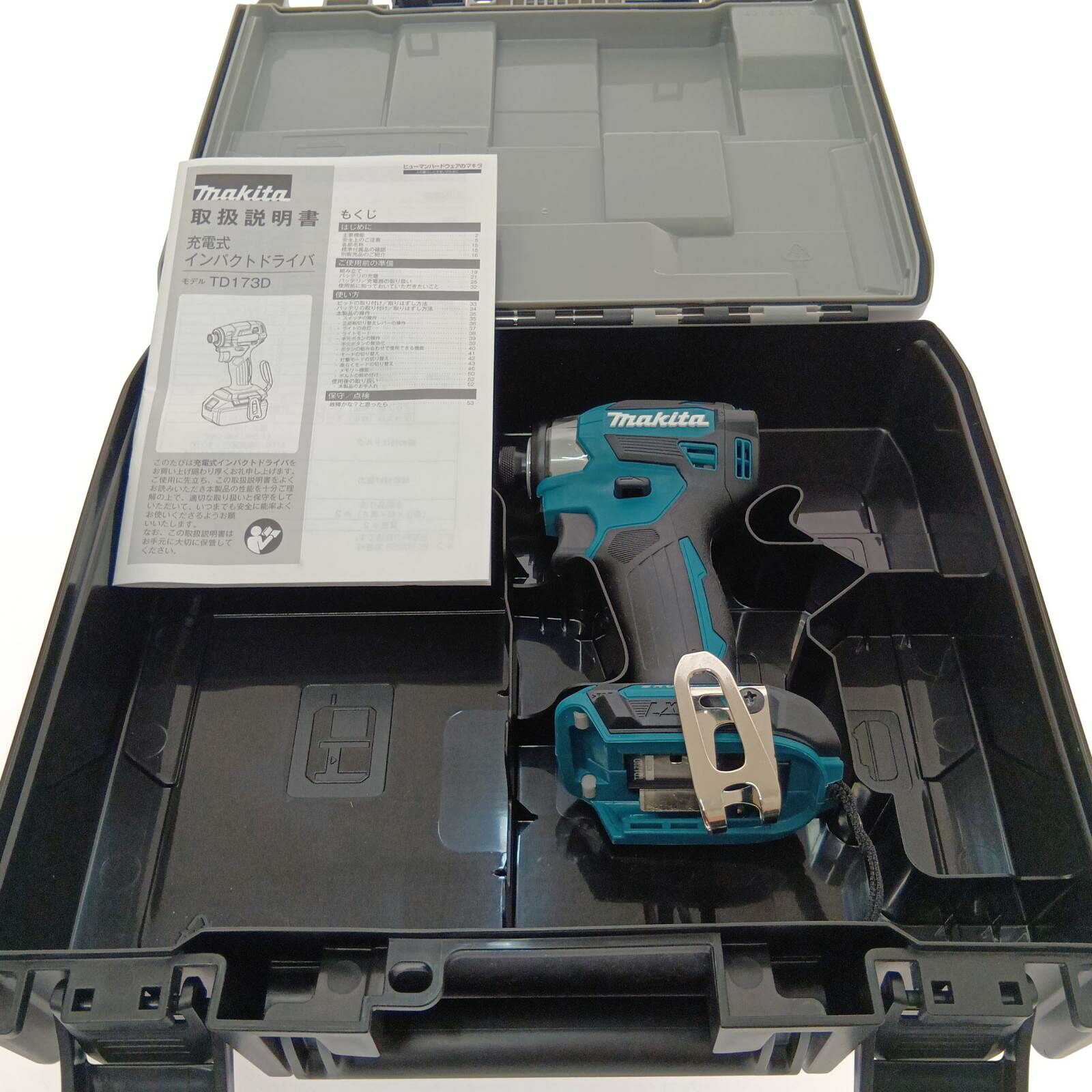 □□【中古】MAKITA マキタ 充電式インパクトドライバ18V TD173DRGX ブルー Sランク