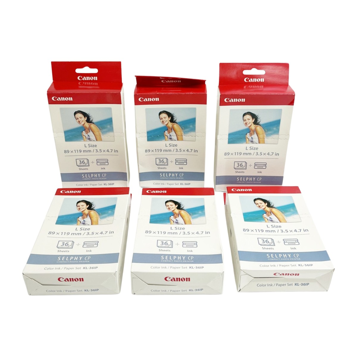 ◆◆【中古】CANON キャノン SELPHY CP KL-36IP Lサイズ カラーインク ペーパーセット 6箱まとめ Nランク
