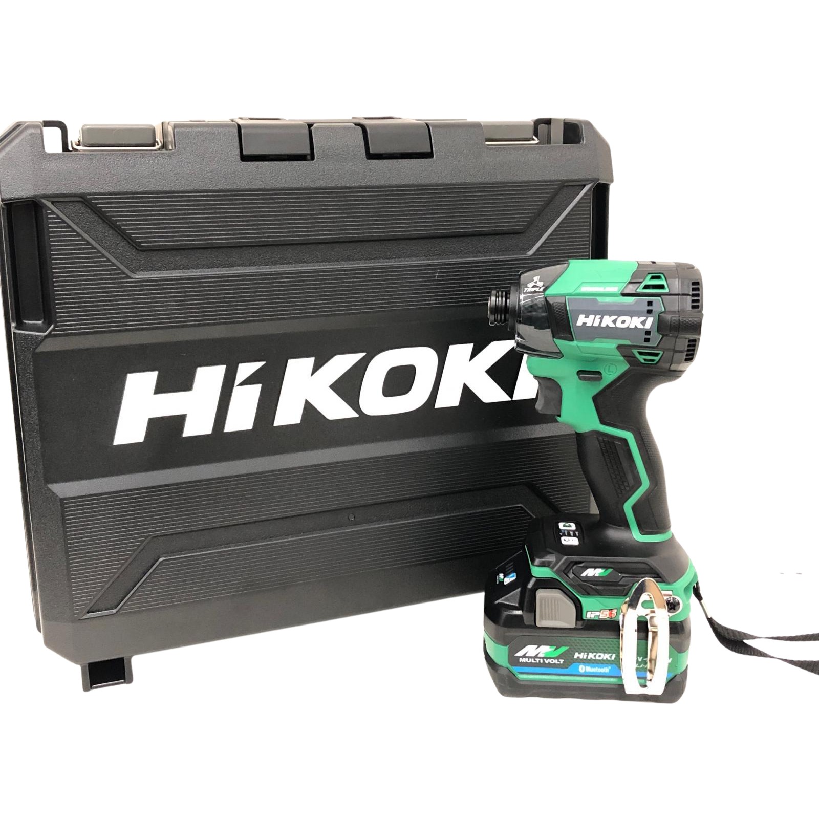 【中古】HiKOKI ハイコーキ 充電式 36V コードレスインパクトドライバ 充電器・充電池2個・ケース付 PSEマーク有 WH36DD グリーン Aランク｜リサイクルビッグバン店