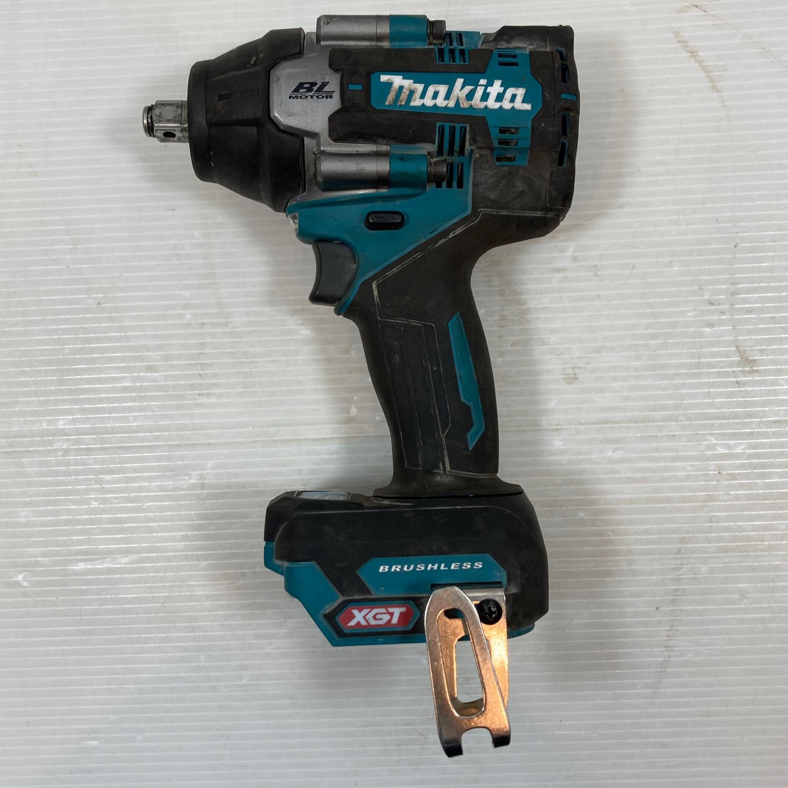 【中古】MAKITA マキタ 手道具 締め付け手道具 差しひびき鍵 コードレス式 40v 申し受ける池1個付 55841Y   TW007G 緑であること×黒いこと C序列付ける
