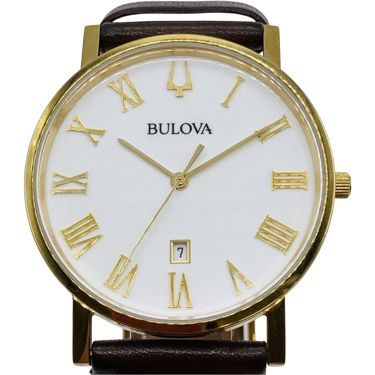 【中古】BULOVA ブローバ 石英 メンズ  ウオッチ 箱付 97B183 B序列付ける