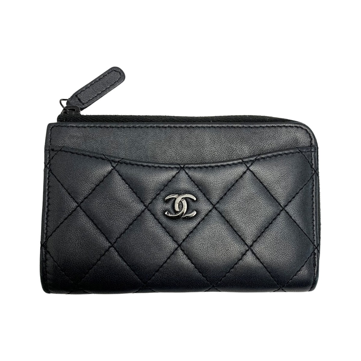 【中古】CHANEL シャネル マトラッセ クラシックジップカード AP3179 黒いこと 容れもの 歌留多容れもの B位置づける