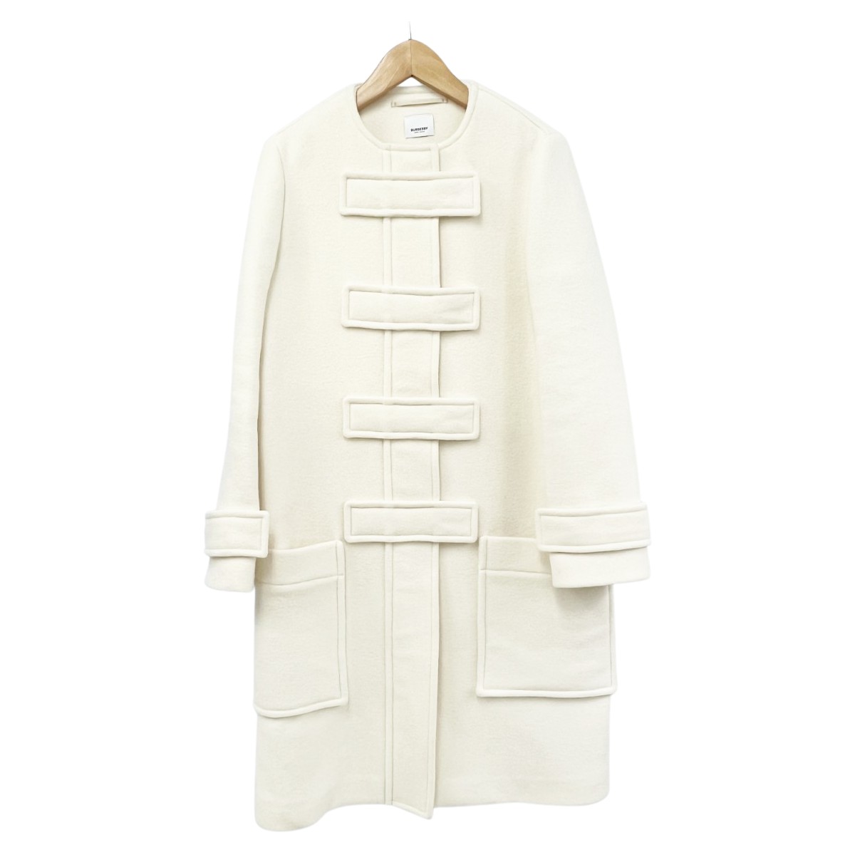 ◆◆【中古】BURBERRY LONDON バーバリーロンドン ラウンドネックコート サイズ36 レディース ホワイト Bランク