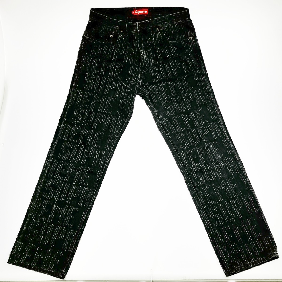 ▽▽【中古】Supreme シュプリーム ニードル パンチ レギュラー デニム 23AW Needle Punch Regular Jean Black ブラック Bランク|リサイクルビッグバン店